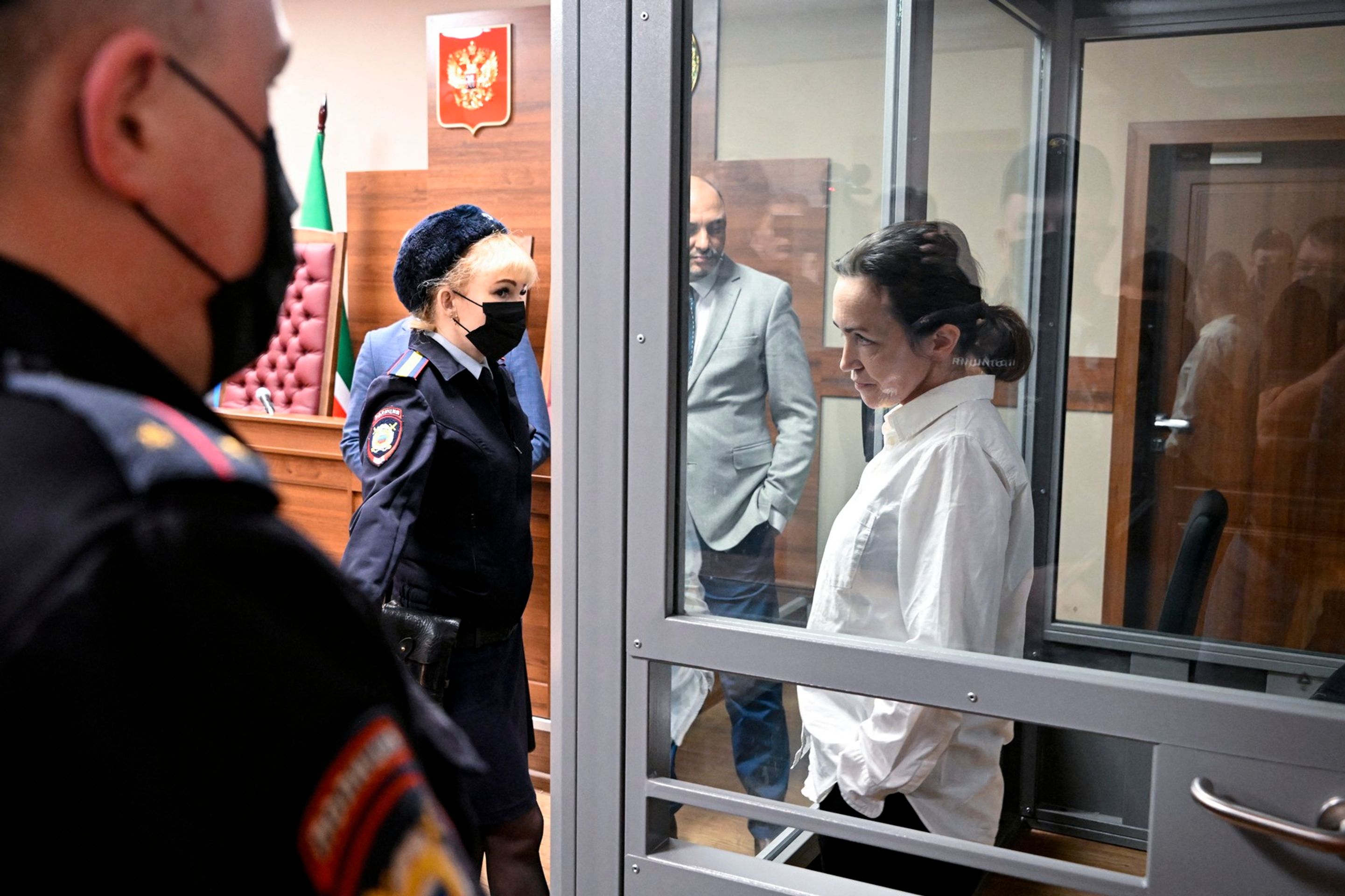 Alsa Kurmasheva u soudu, 1. 4. 2024 Kazan - Vyměnění zajatci (6/7)