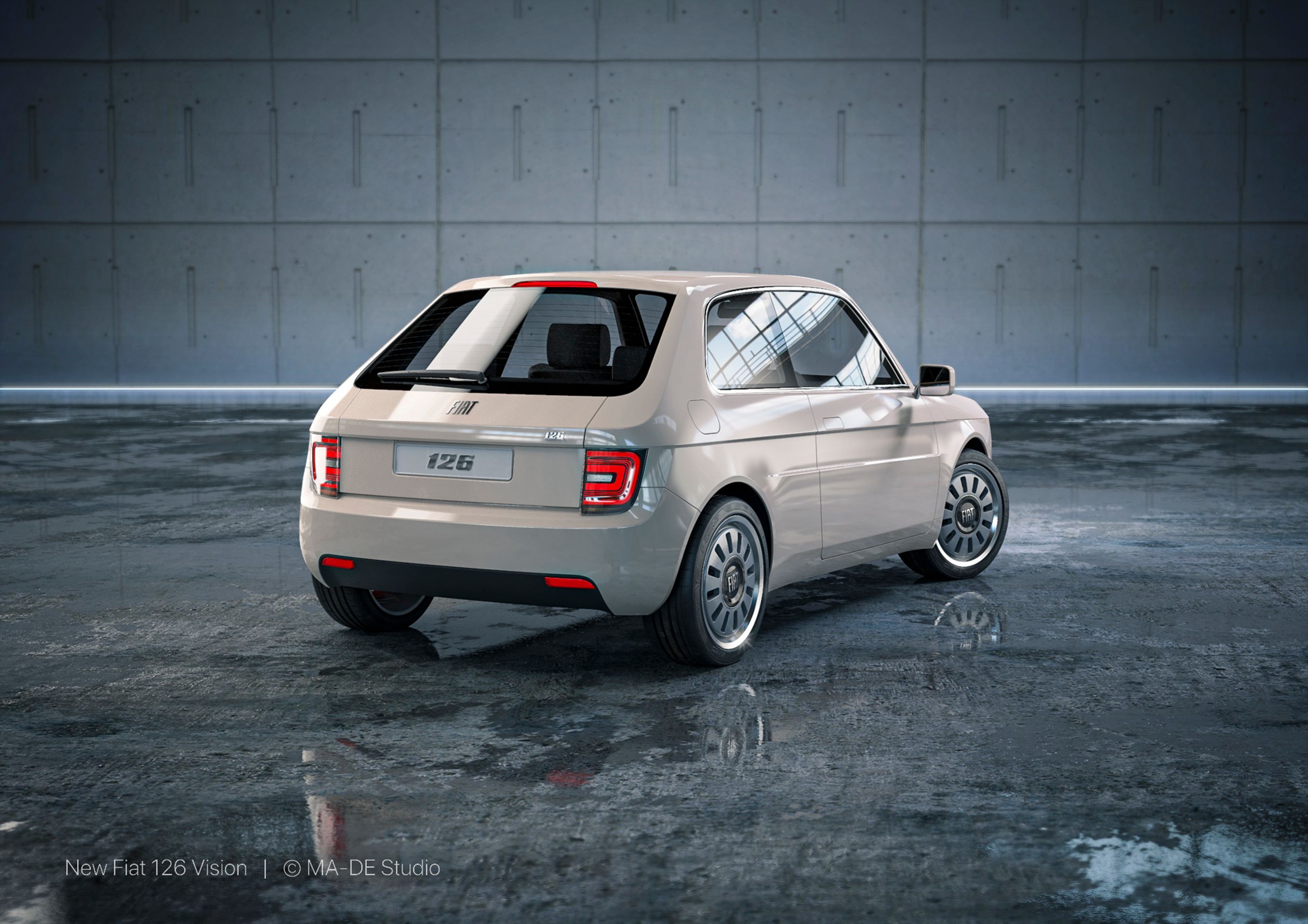 Legendární Fiat 126 v novém designu - 10 - Fotogalerie: Kultovní Maluch v retro designu (5/8)