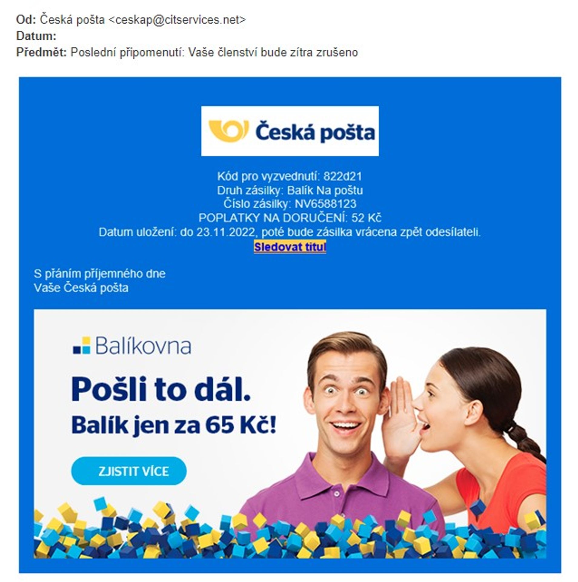 Podvodné SMS a e-maily - Podvodné SMS a e-maily (6/6)