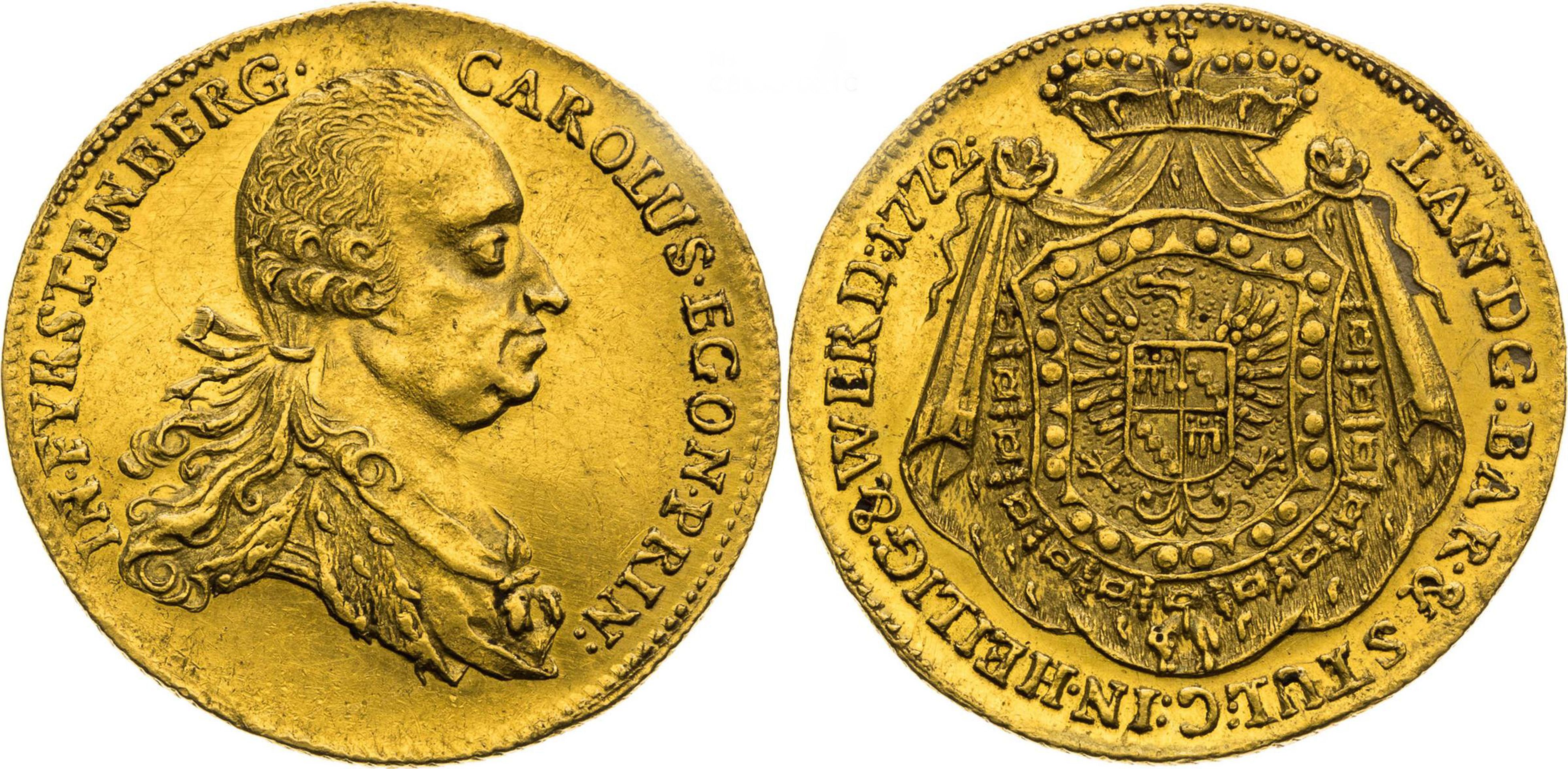 Dukát 1772 Karla Egona z Fürstenberku - Staré peníze (3/6)