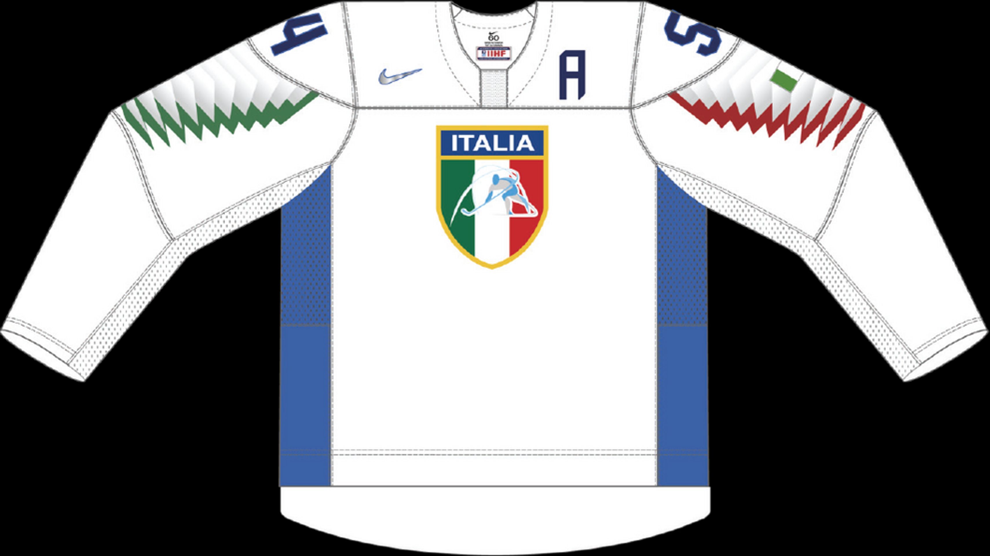 Domácí dres Itálie - GALERIE: Dresy týmů na mistrovství světa v ledním hokeji (27/32)