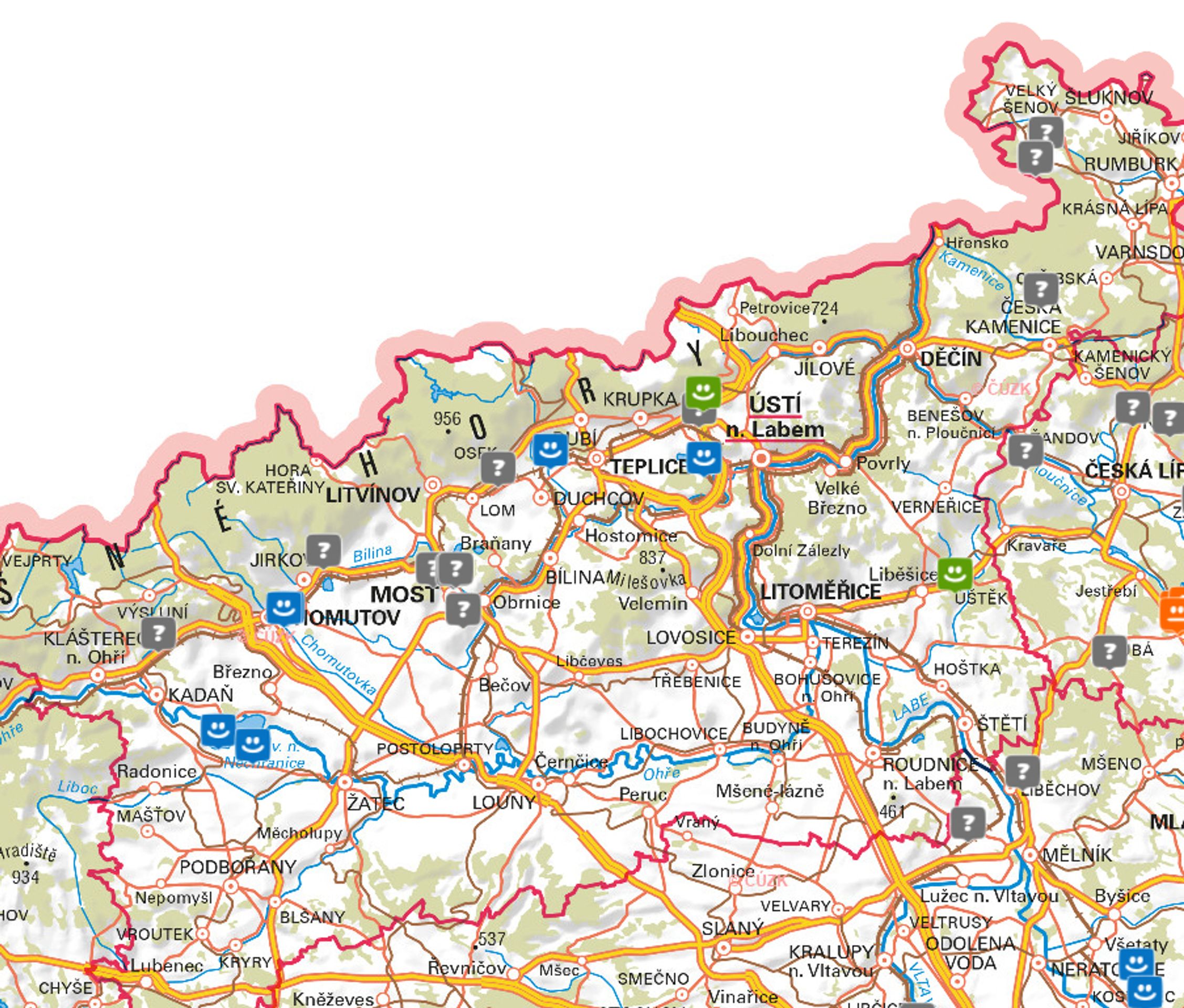 Ústecký kraj - Kvalita vody ke koupání (5/13)
