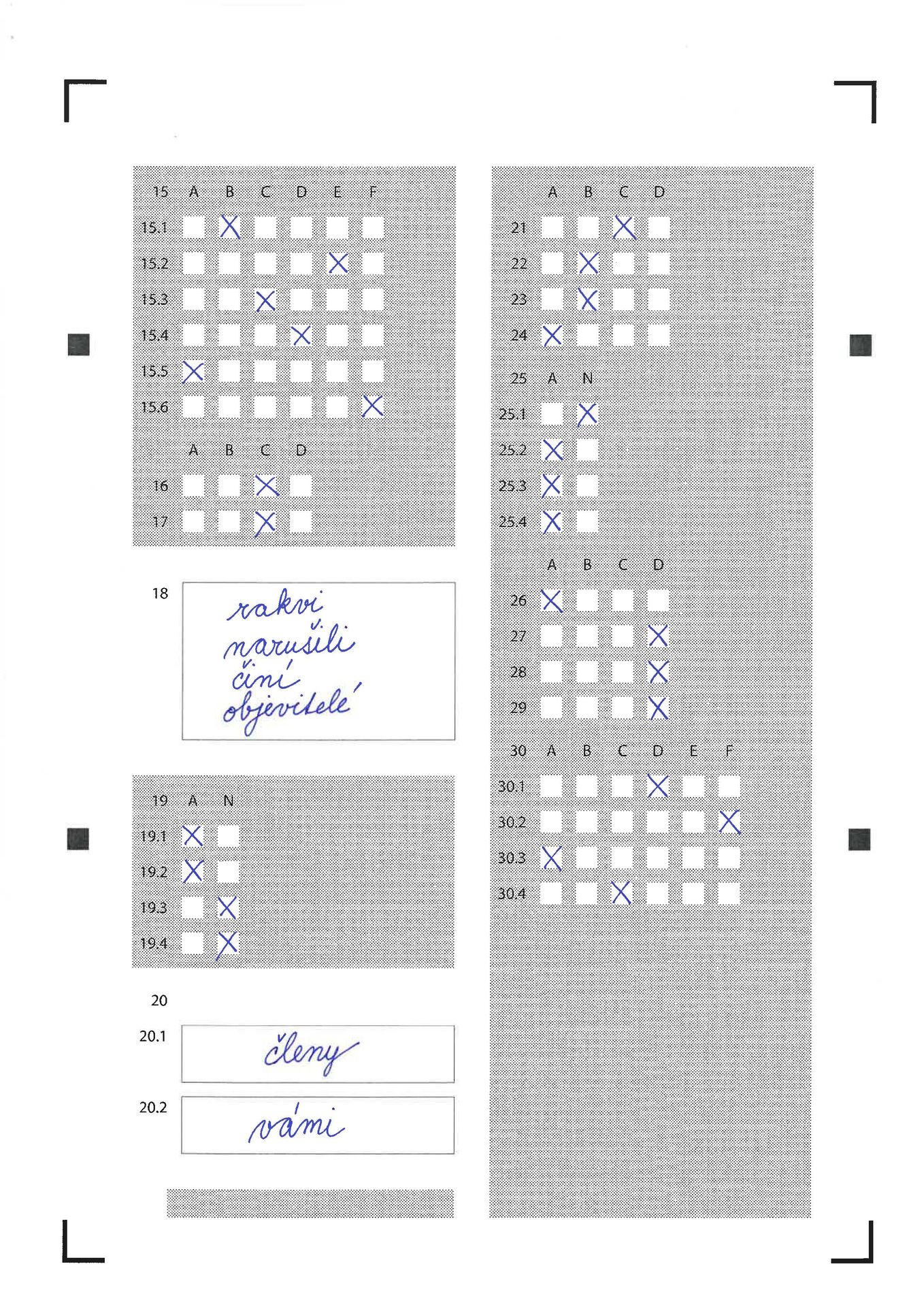 cestina_zaznamovy_arch_vysledky_C9B_2026_VZA_Stránka_2 - Přijímací zkoušky z českého jazyka a literatury (13/13)