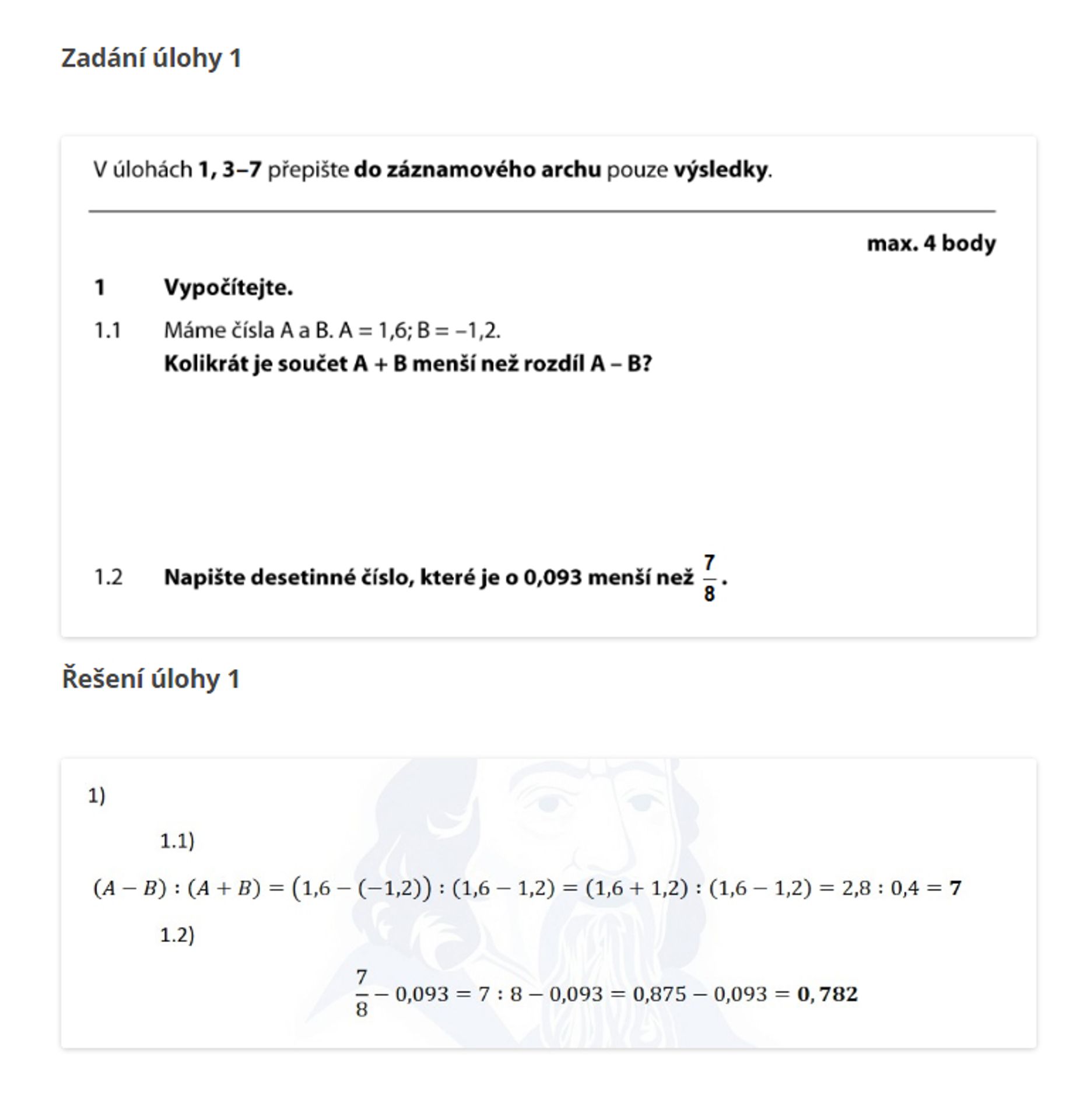 6Úloha1 - Přijímací zkoušky z matematiky s řešením (2/32)