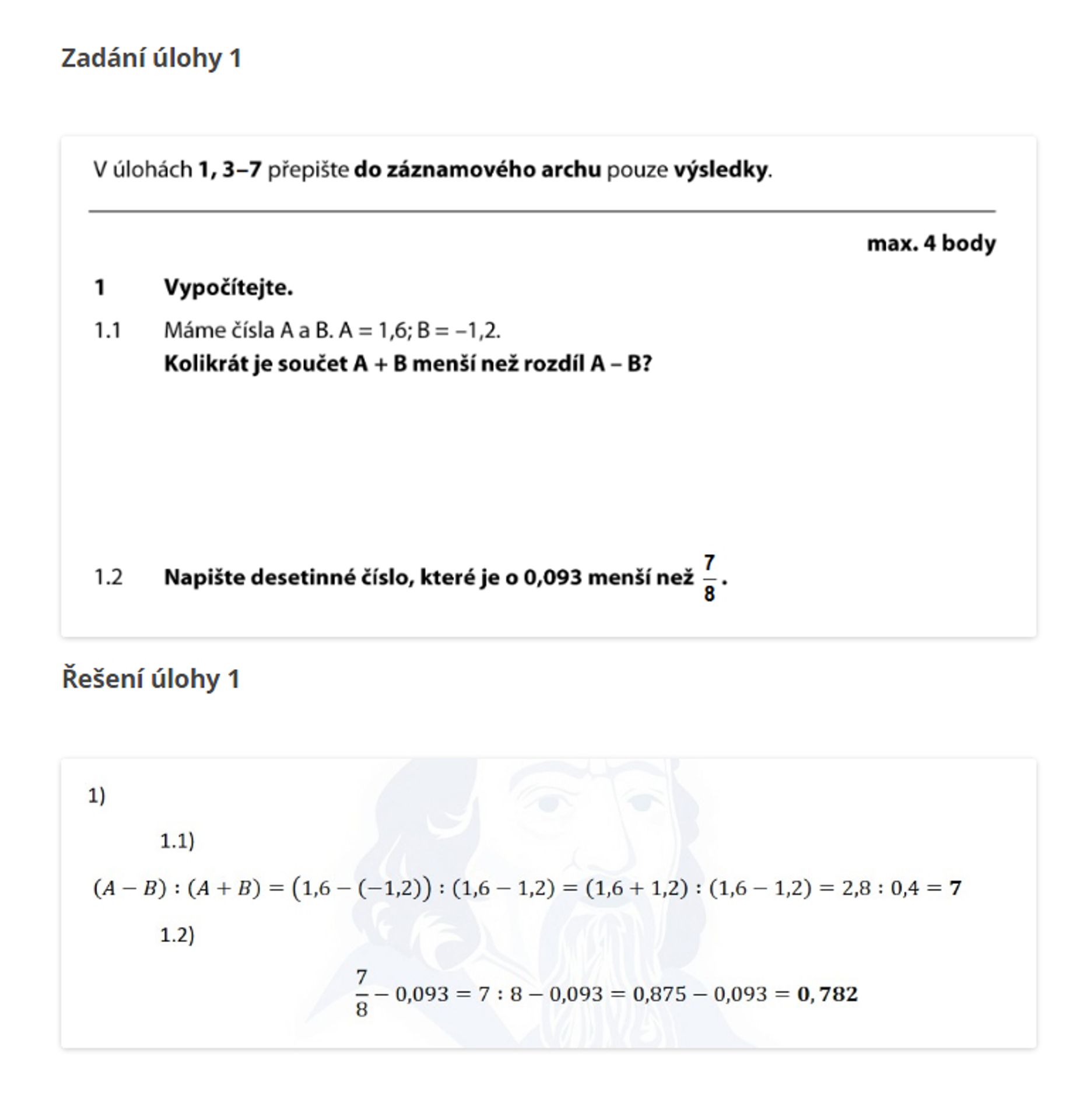 Přijímací Zkoušky Na Osmiletá Gymnázia Z Matematiky | Galerie ...