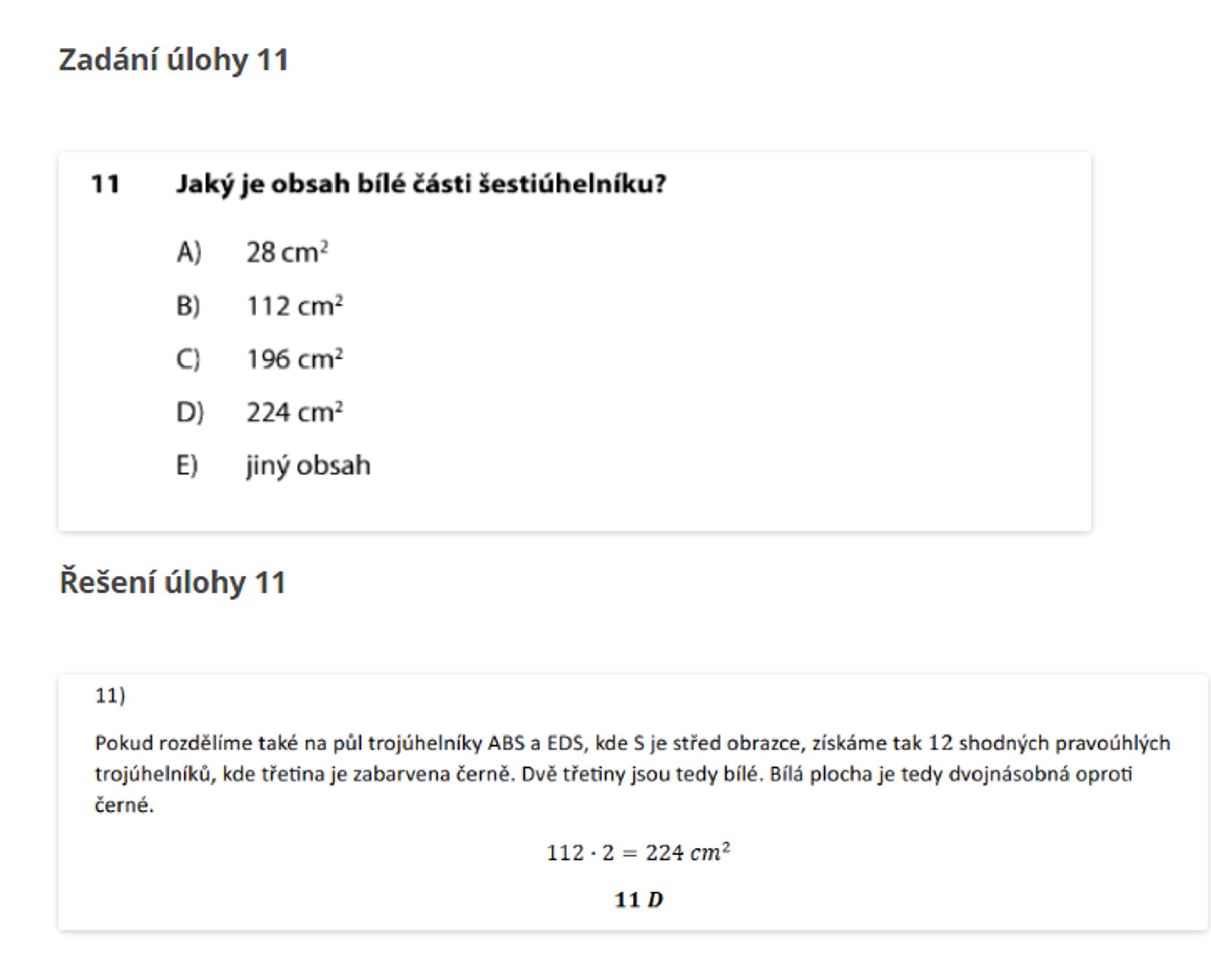8Úloha11 - Přijímací zkoušky z matematiky s řešením (29/32)