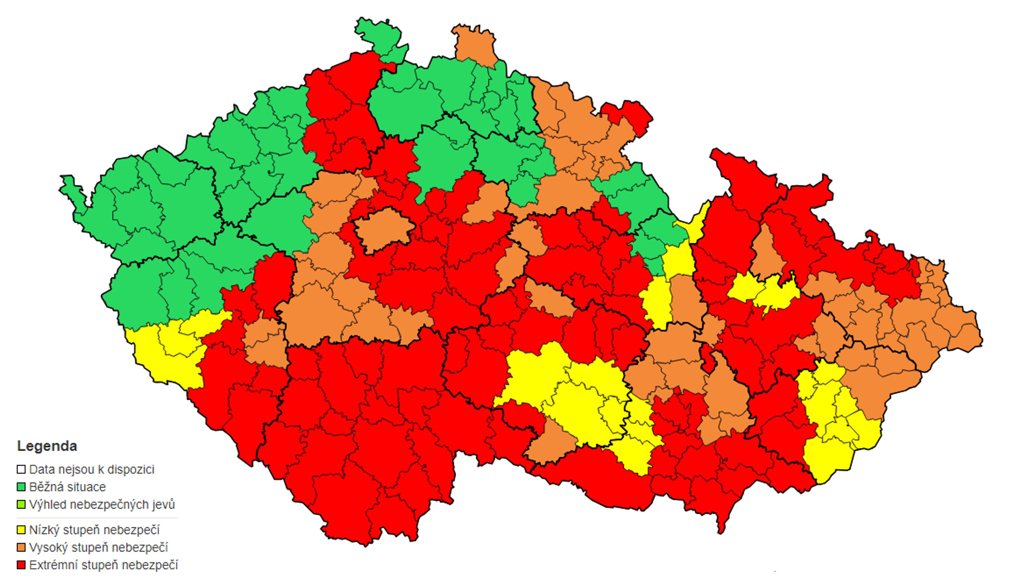 Výstraha před povodní, 16. 9. 2024 - Výstrahy na nejbližší dny (1/3)