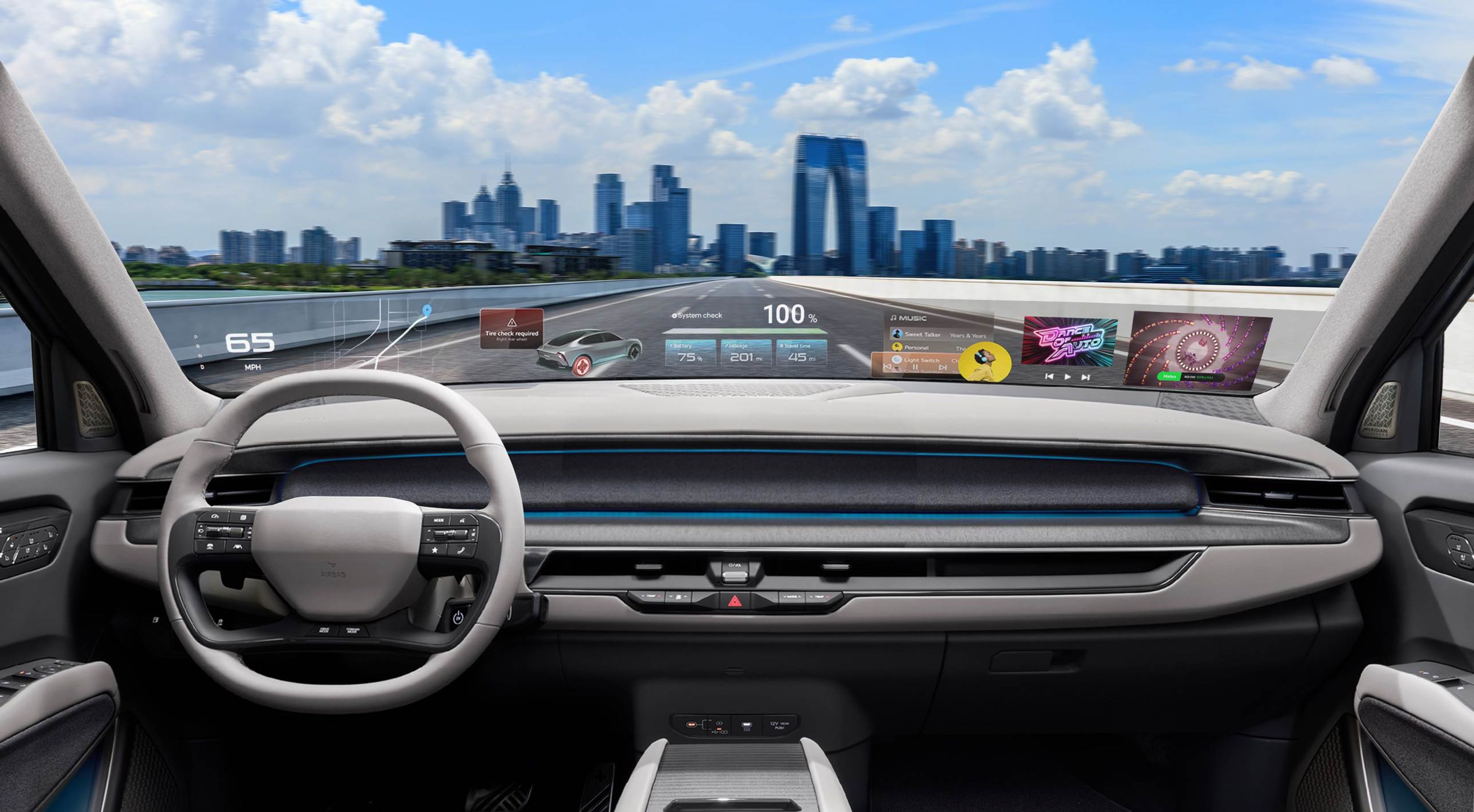 Holografický head-up displej - Technologie Hyundai Mobis (1/3)