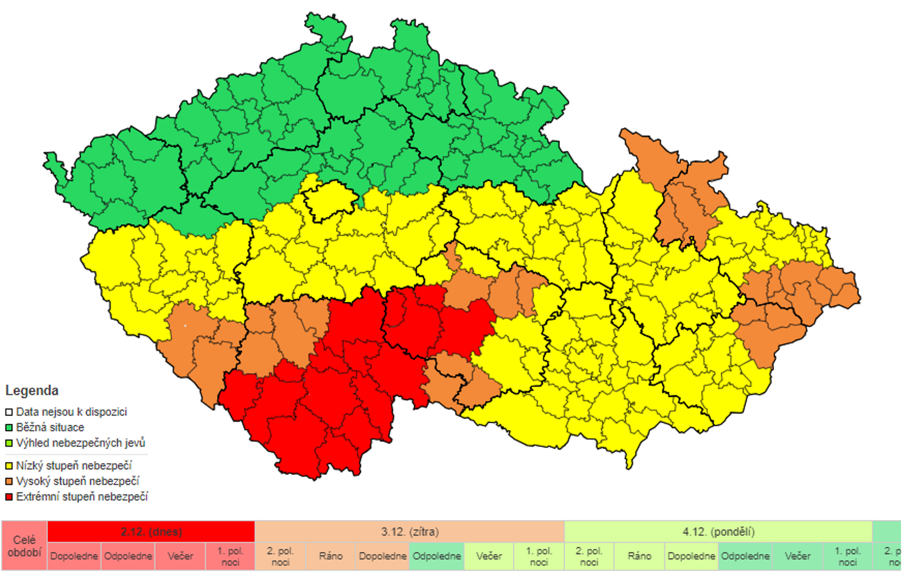 Výstraha ČHMÚ - Výstrahy ČHMÚ (1/4)