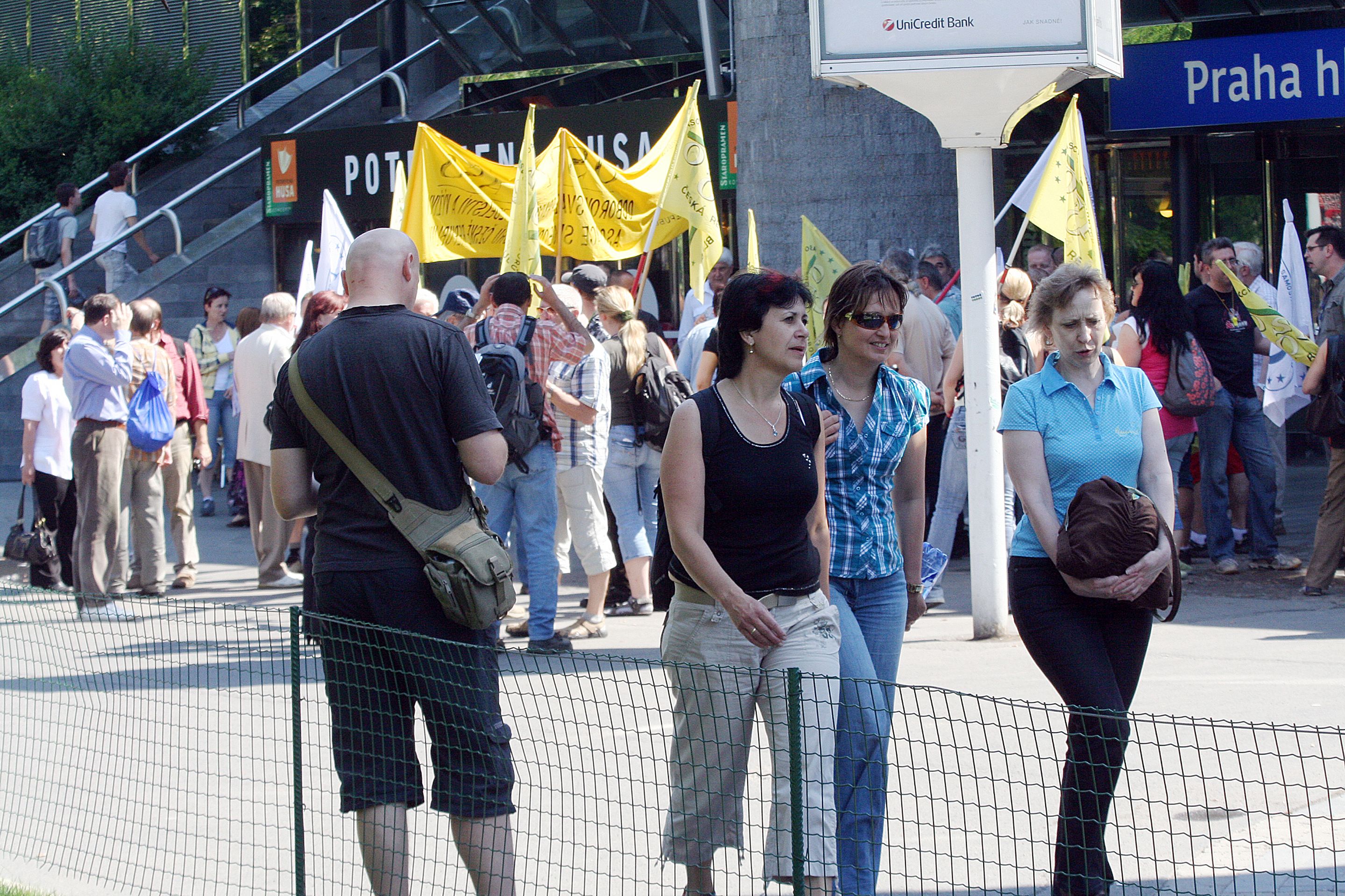 Demonstrace odborů proti reformám na Václavském náměstí - 2 - GALERIE: Odbory demonstrují na Václavském náměstí (2/12)