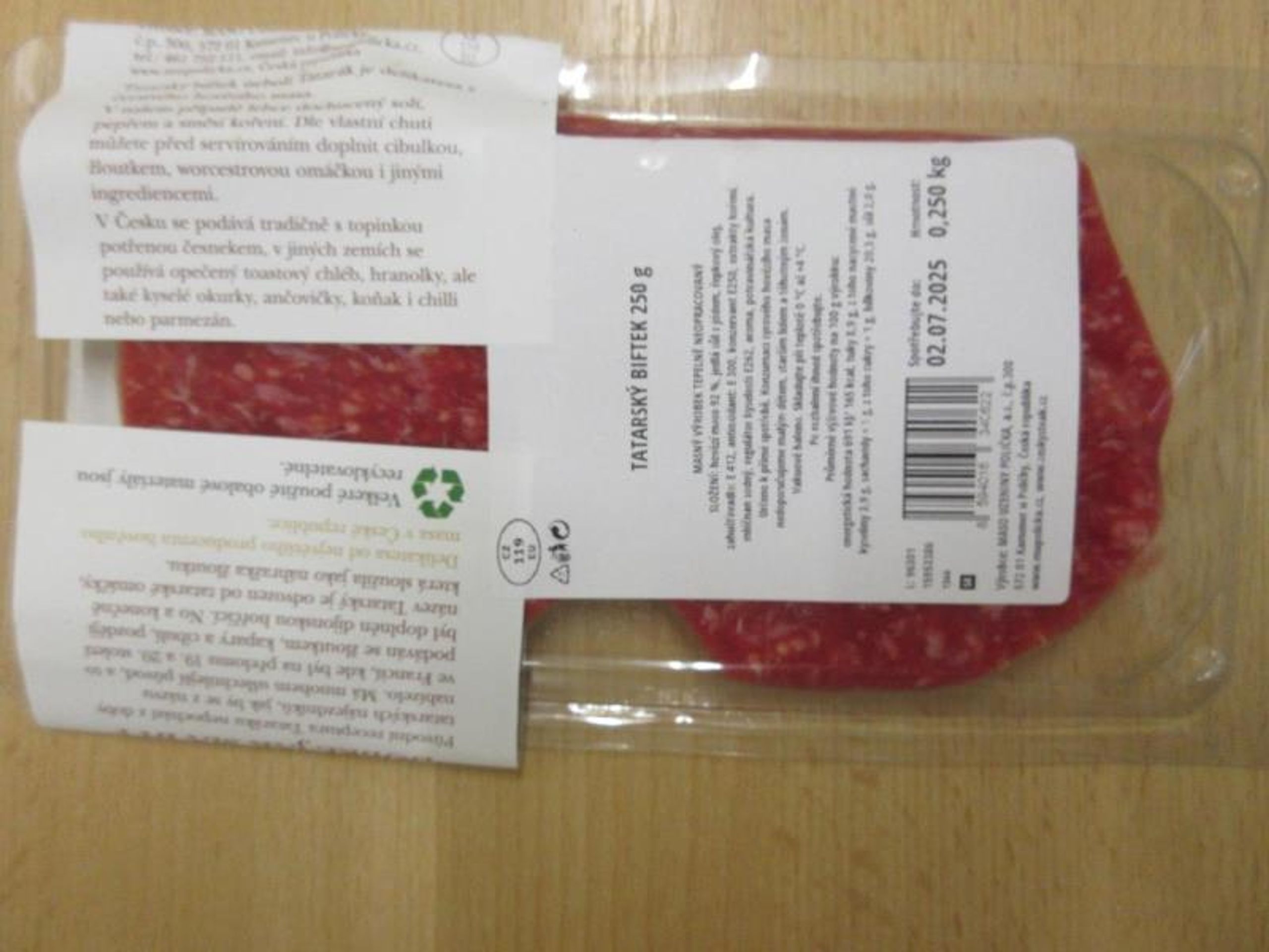 Tatarský biftek 250 g - Závadné potraviny (11/11)