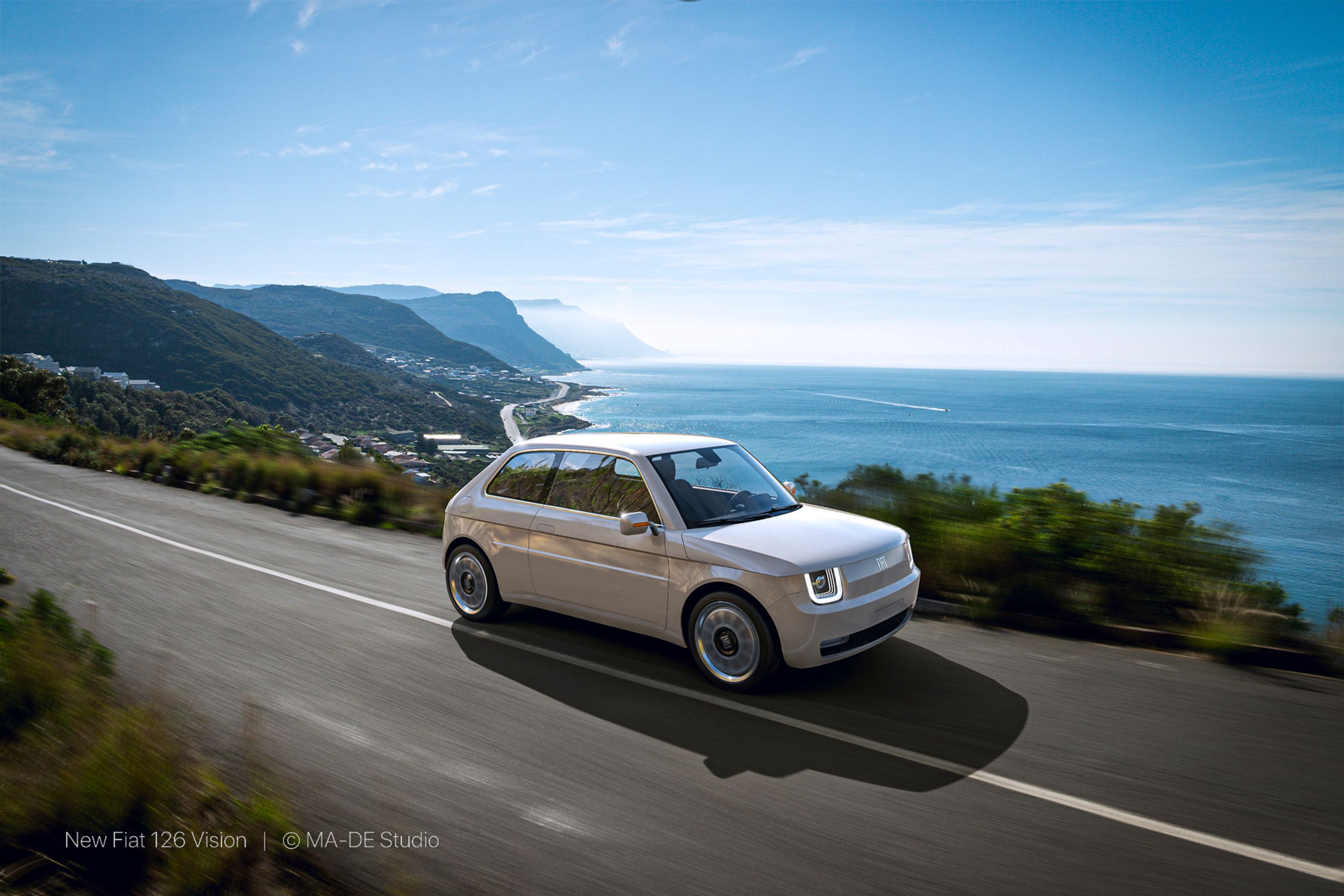 Legendární Fiat 126 v novém designu - 11 - Fotogalerie: Kultovní Maluch v retro designu (6/8)