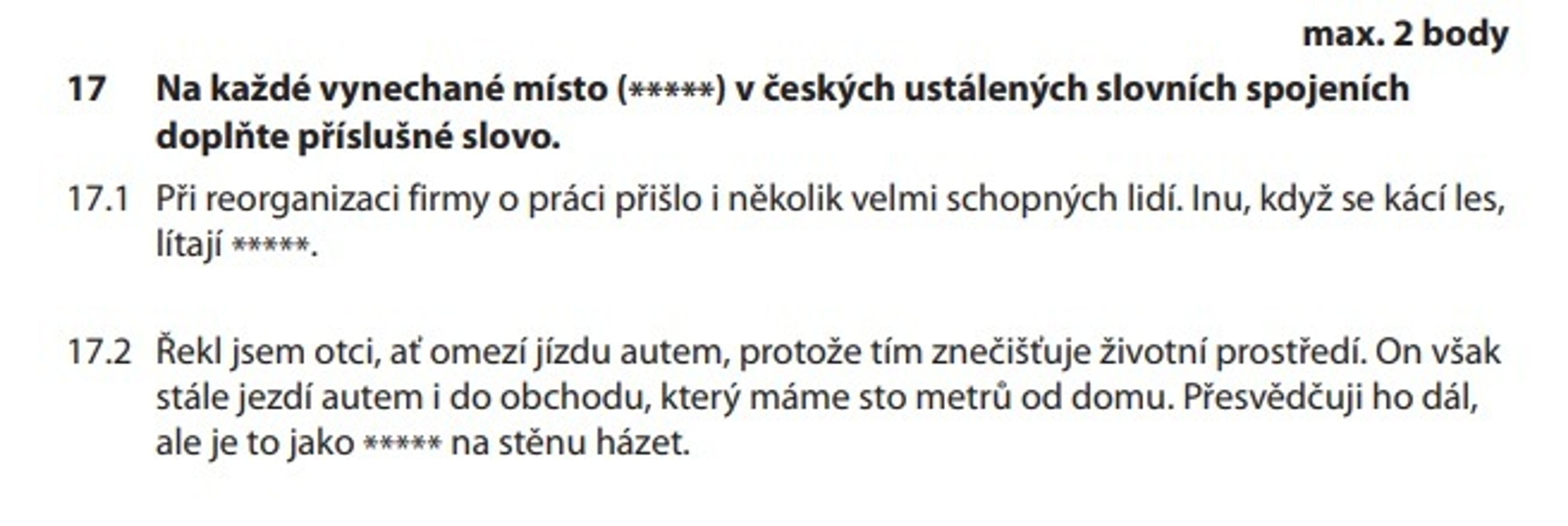 Zadání testu z češtiny - přijímačky - 5 - GALERIE: Zadání testu z češtiny - čtyřleté obory SŠ (4/6)