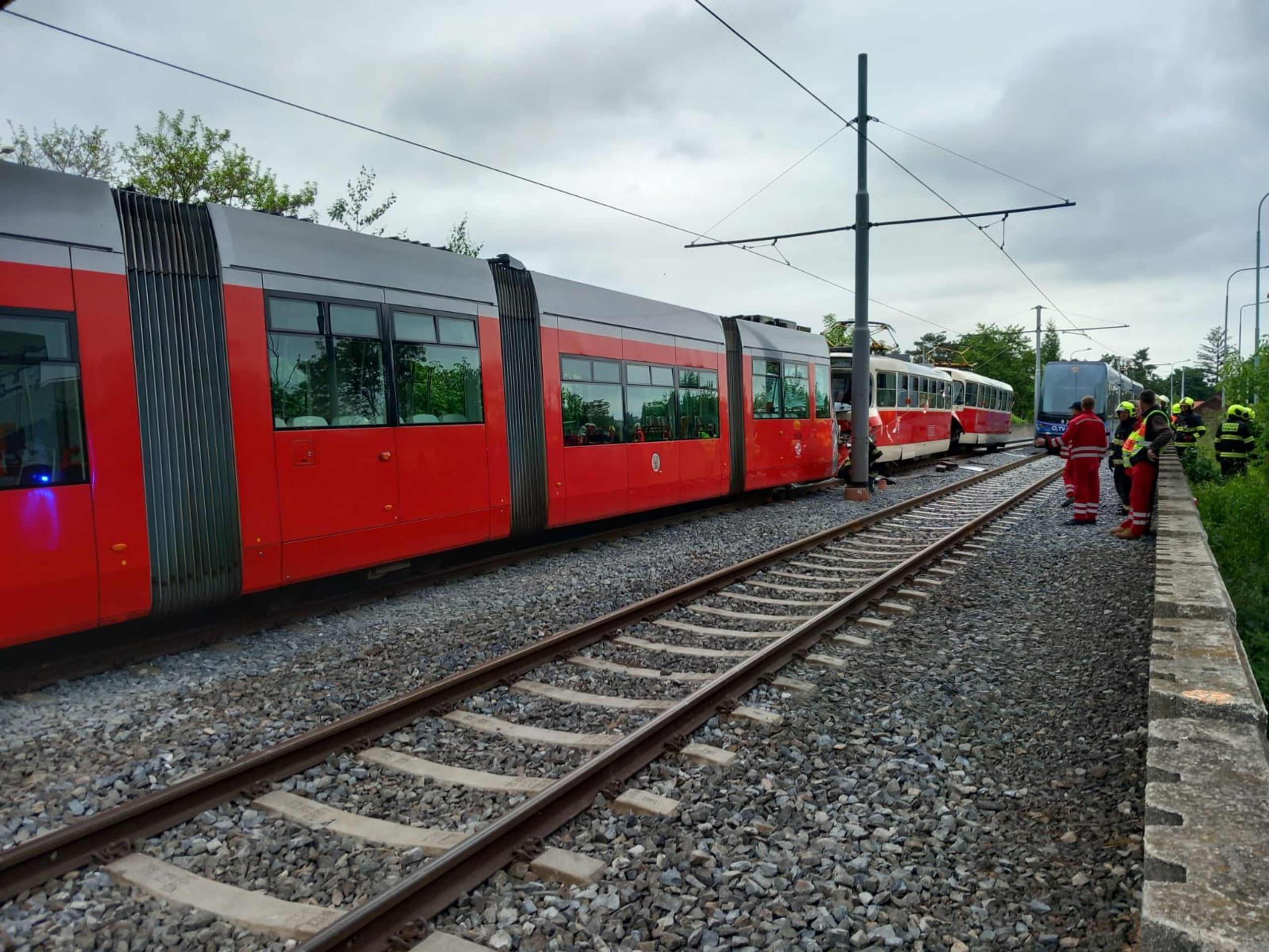 V Praze se srazily tramvaje - Srážka tramvají v Praze (2/7)