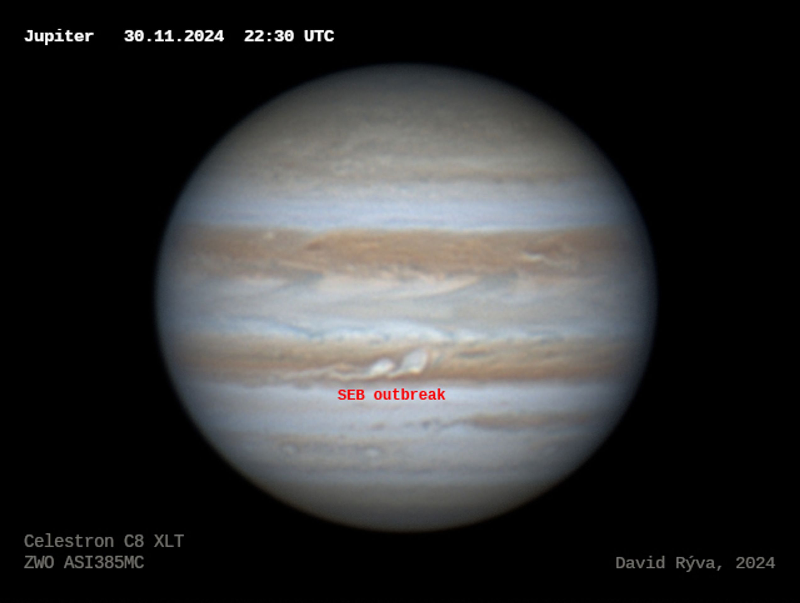 Jupiter, 30. 11. 2024 - Bouře na Jupiteru (1/4)