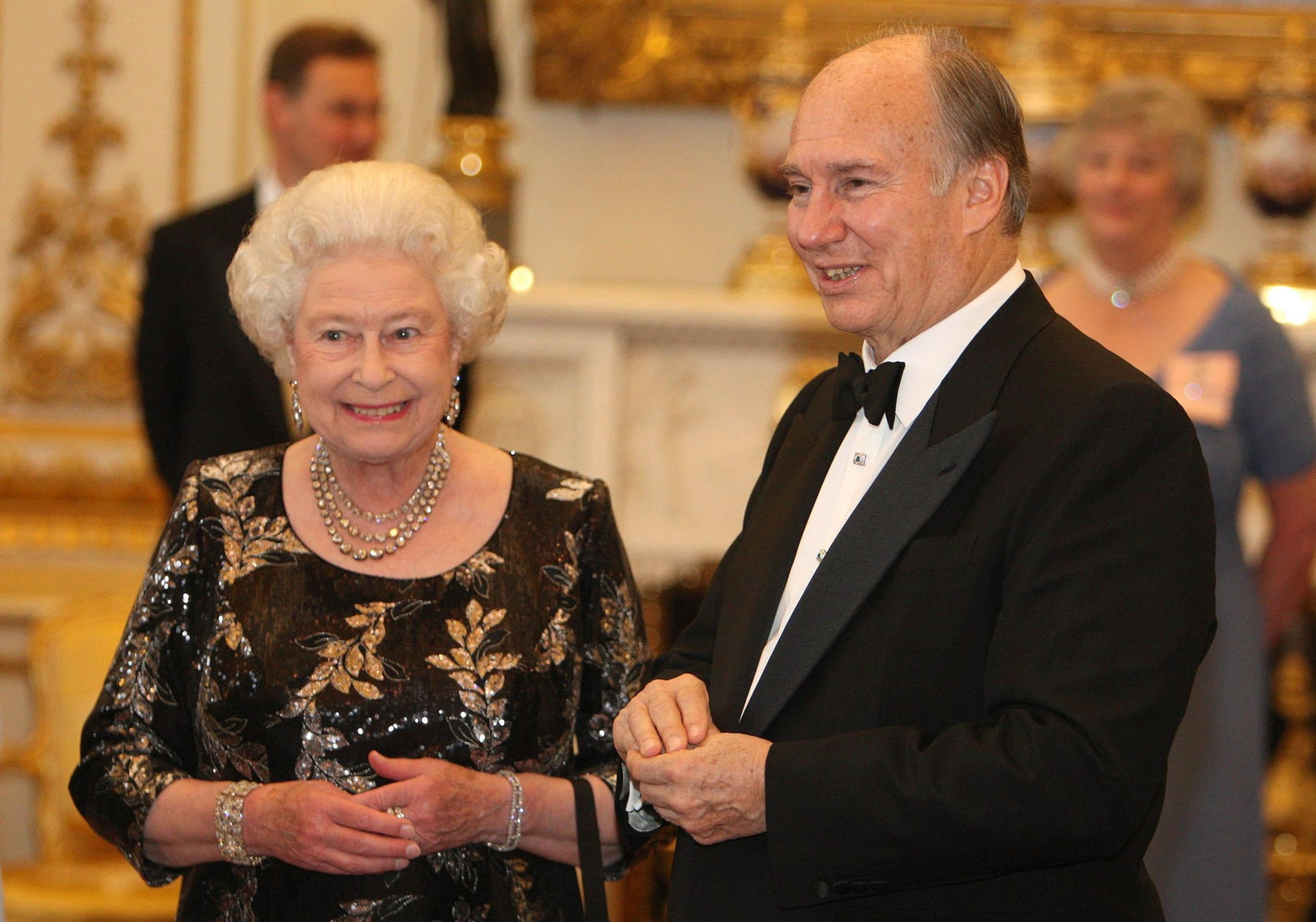 Královna Alžběta II. a Aga Khan, 7. 7. 2008 - Aga Khan (1/3)