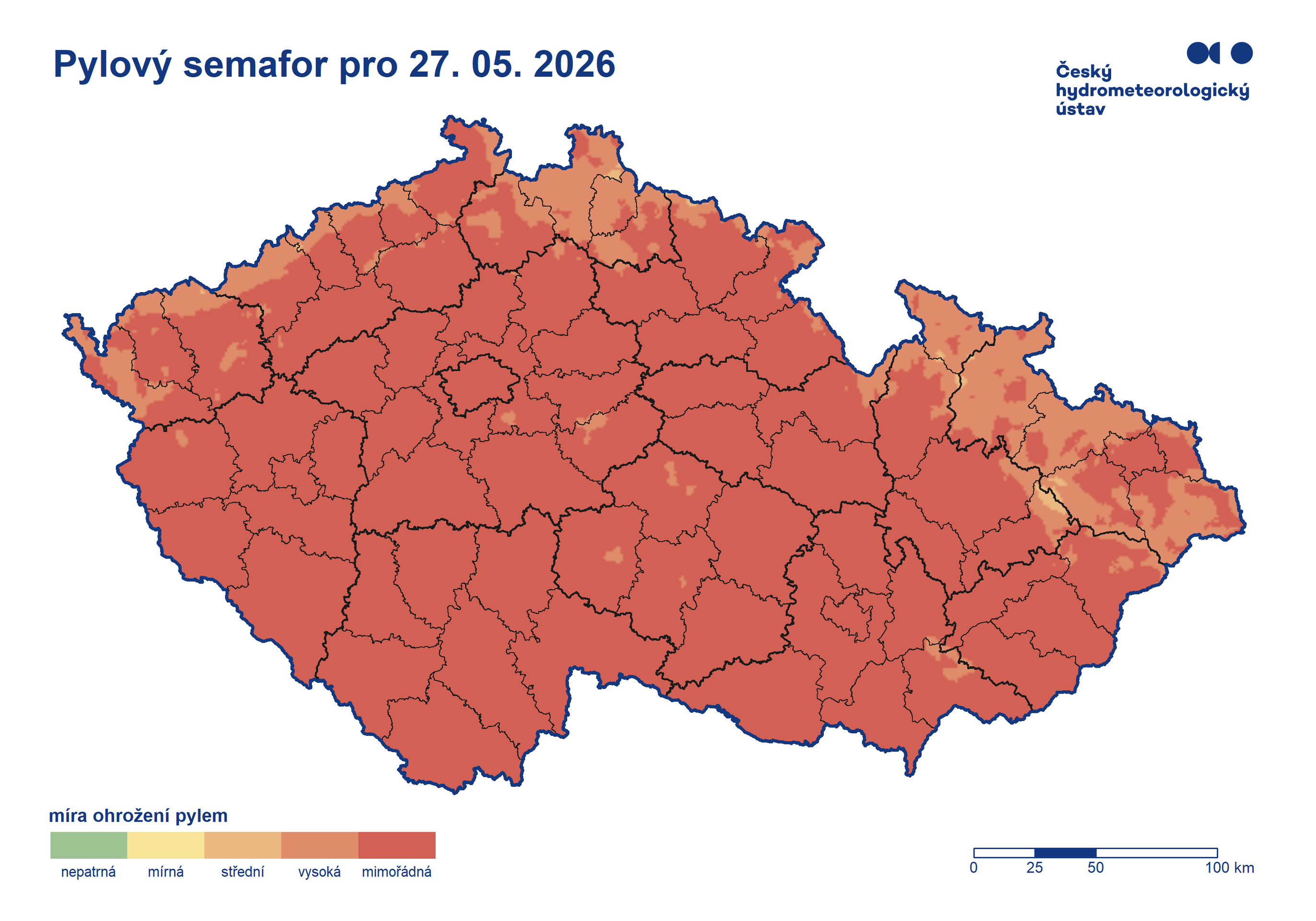 Pylový semafor - Mapy ČHMÚ (2/2)