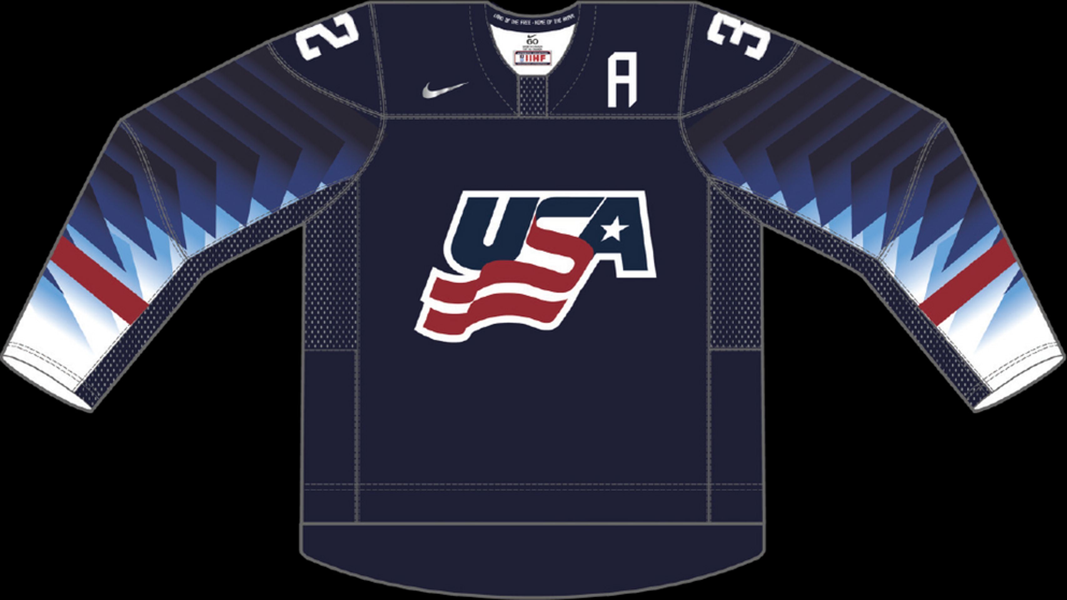Venkovní dres USA - GALERIE: Dresy týmů na mistrovství světa v ledním hokeji (30/32)