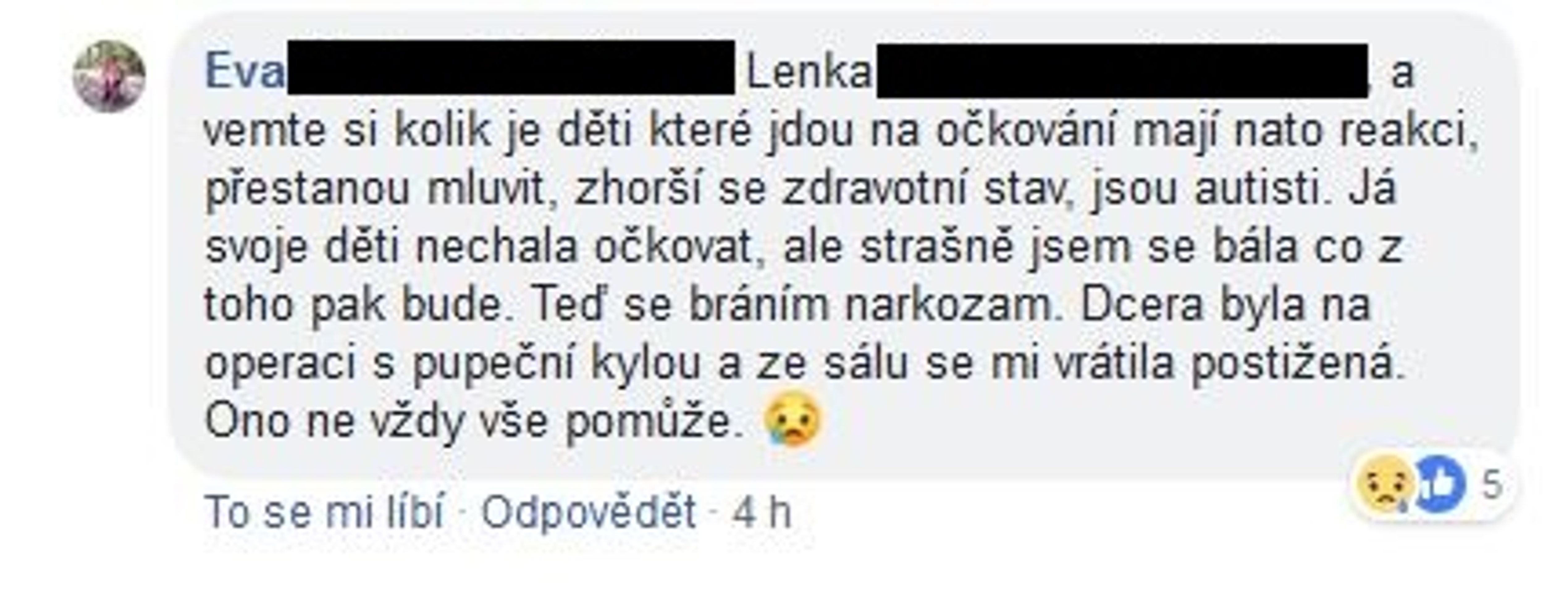Komentáře lidí na facebooku ke spalničkám - 5 - GALERIE: Komentáře na facebooku TN.cz k očkování proti spalničkám (1/5)