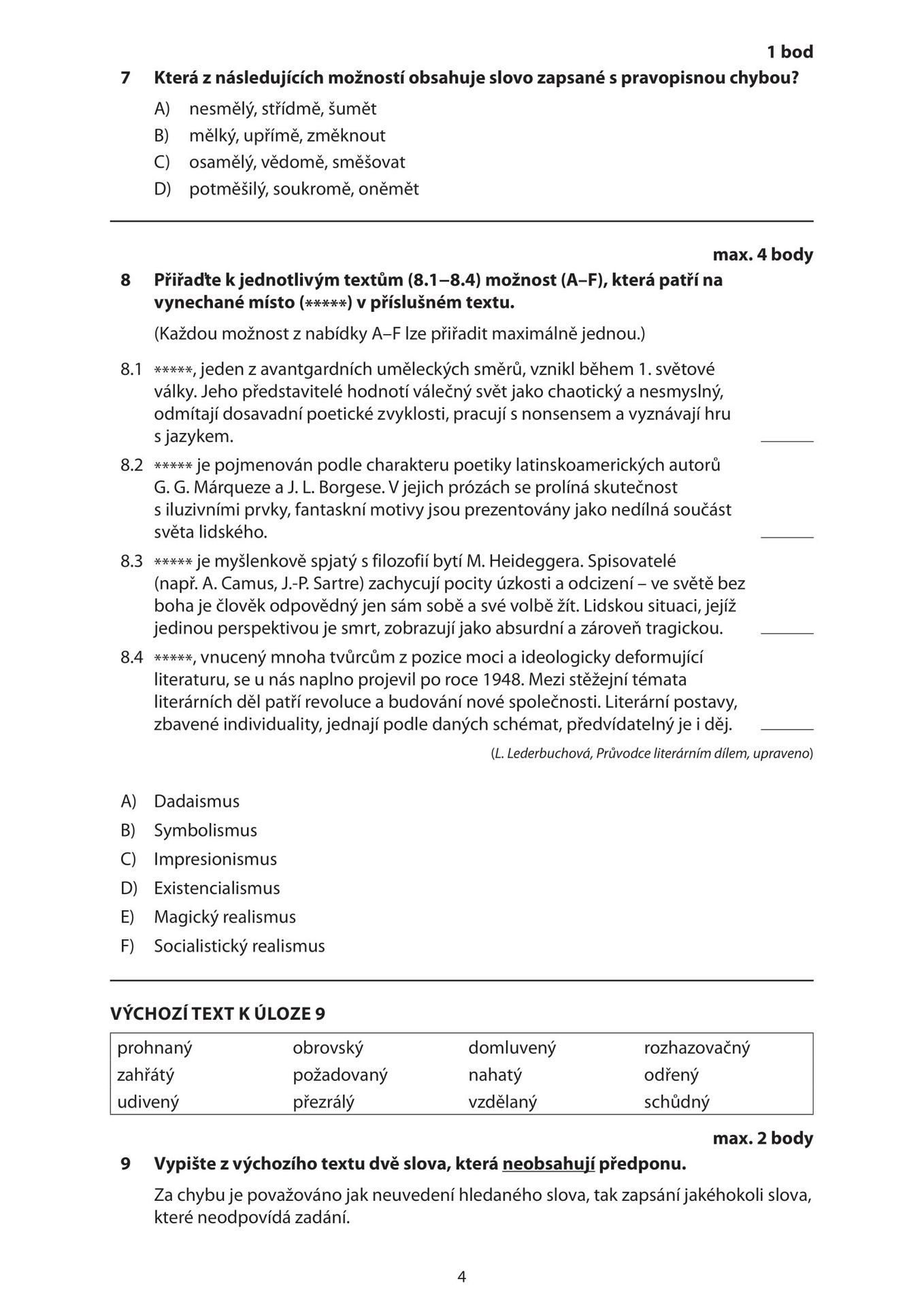 maturita-cestina-jaro-2023-test-04 - Maturita z českého jazyka a literatury 2023 (4/12)