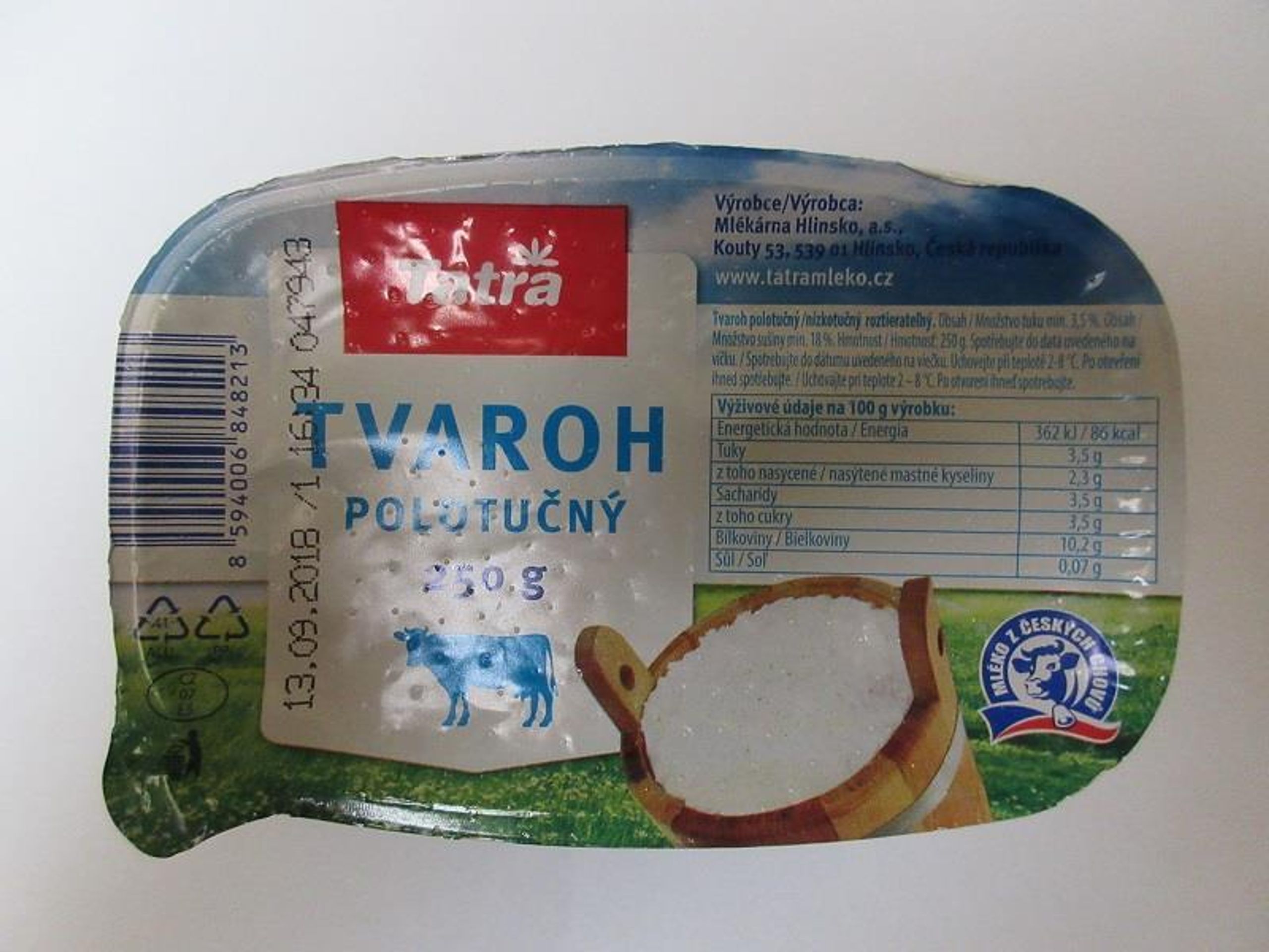 Tatra Tvaroh Polotučný, tvaroh polotučný - Kaufland Česká republika v.o.s. Frýdek - Místek - GALERIE: Nebezpečné potraviny v říjnu a listopadu 2 (7/49)