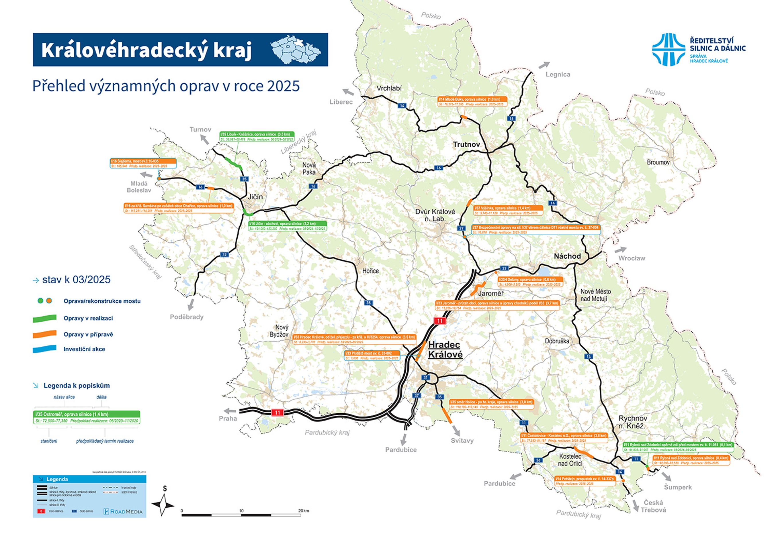 Královéhradecký kraj - mapa oprav - Mapy oprav a výstavby (14/26)