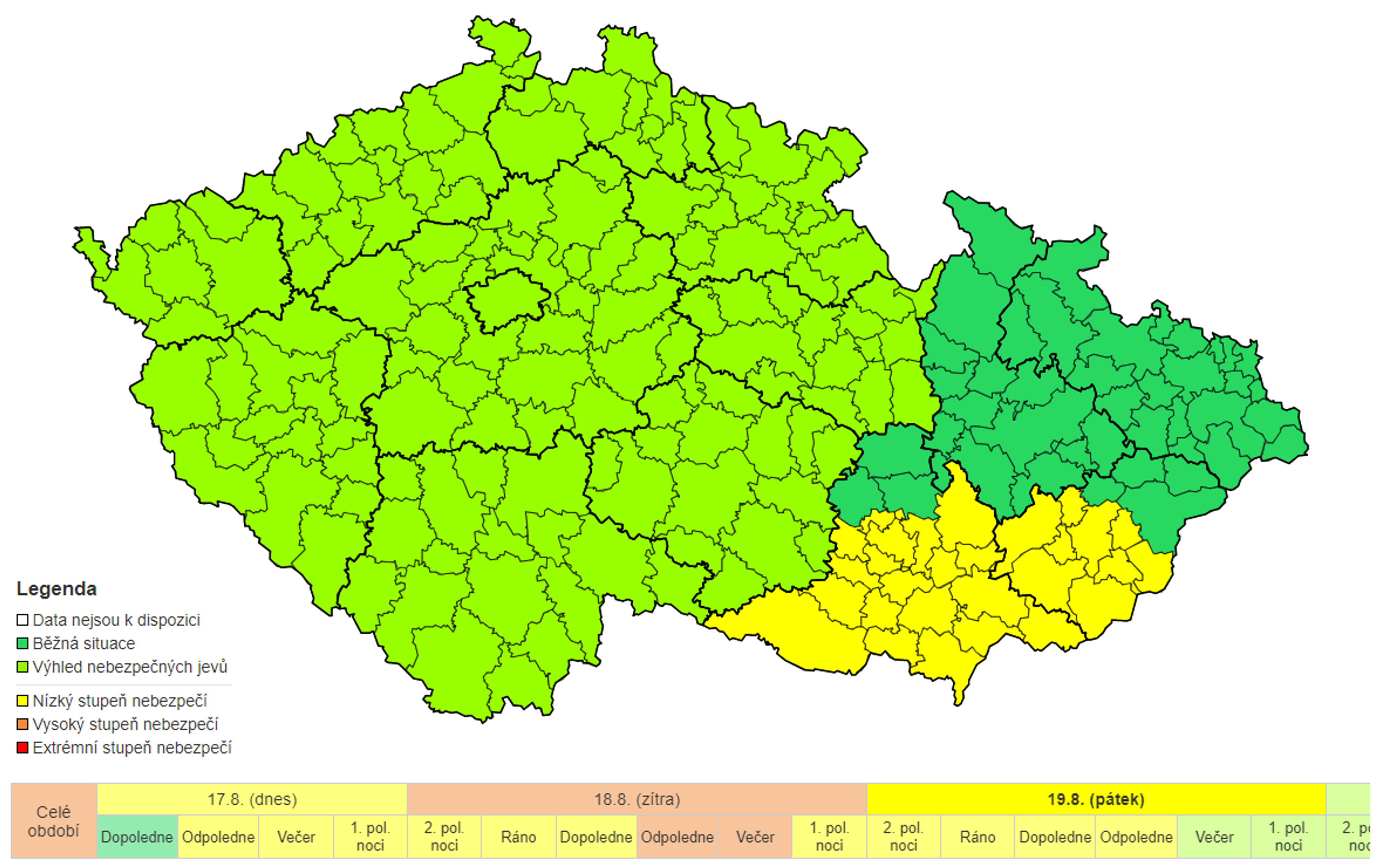 Výstraha ČHMÚ - Výstraha před vedry (3/3)