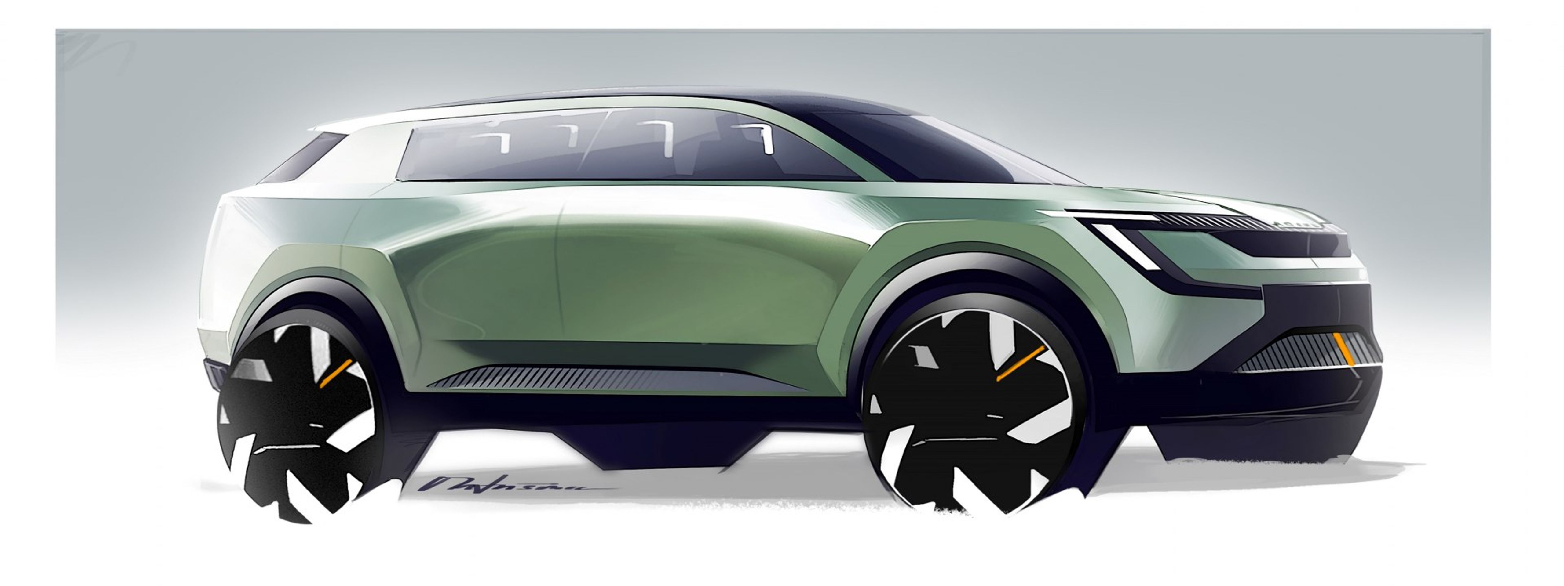 Koncept Škoda Vision 7S - Studie budoucího sedmimístného elektromobilu Škoda Vision 7S (13/14)