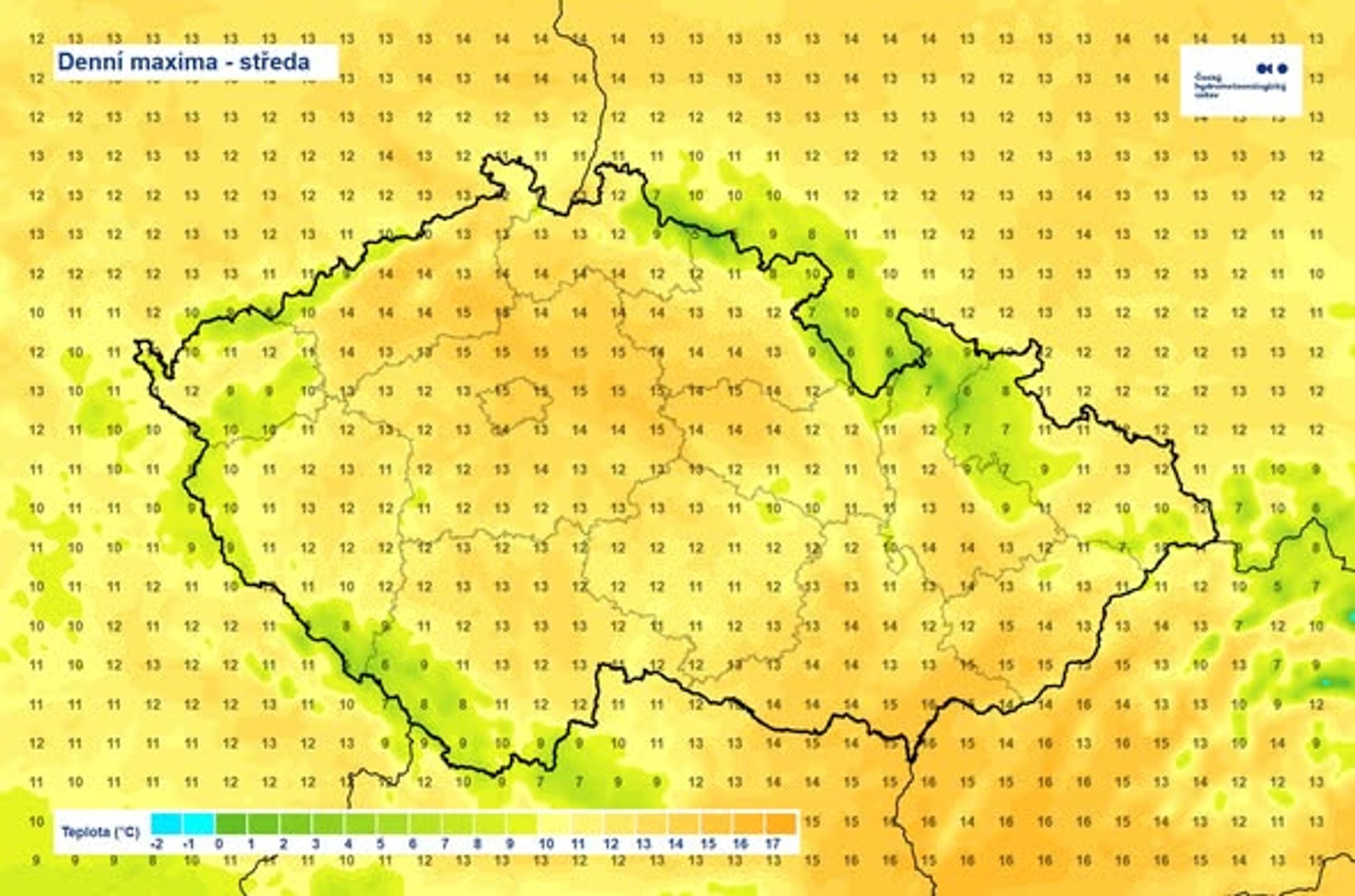 Předpověď na středu 18. 3. 2026 - Předpověď na středu 18. 3. 2026 (2/3)