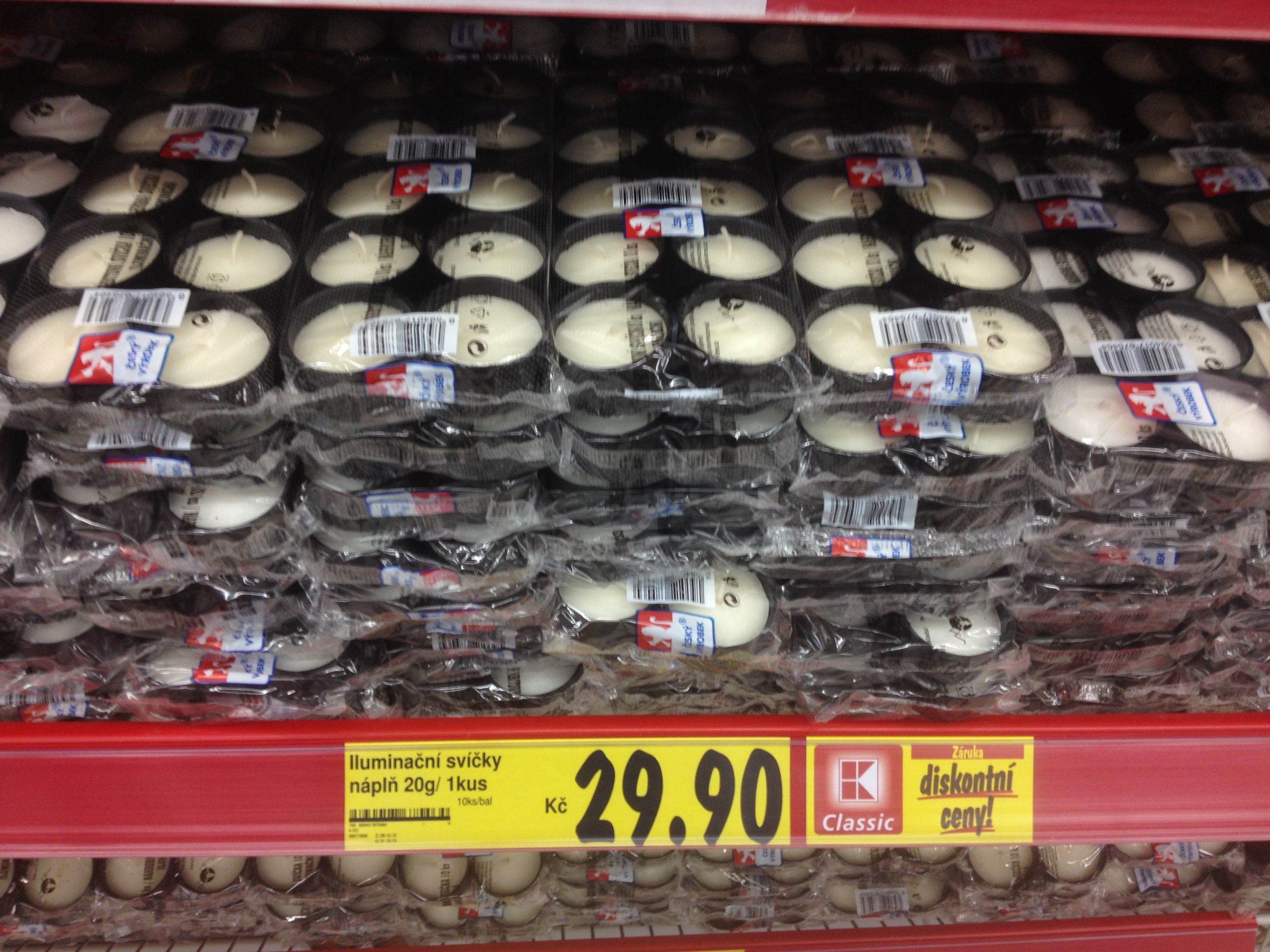 Čajové svíčky v kalíšku - Kaufland Praha Ďáblice - GALERIE: Přehled cen svíček v kalíšku (7/7)