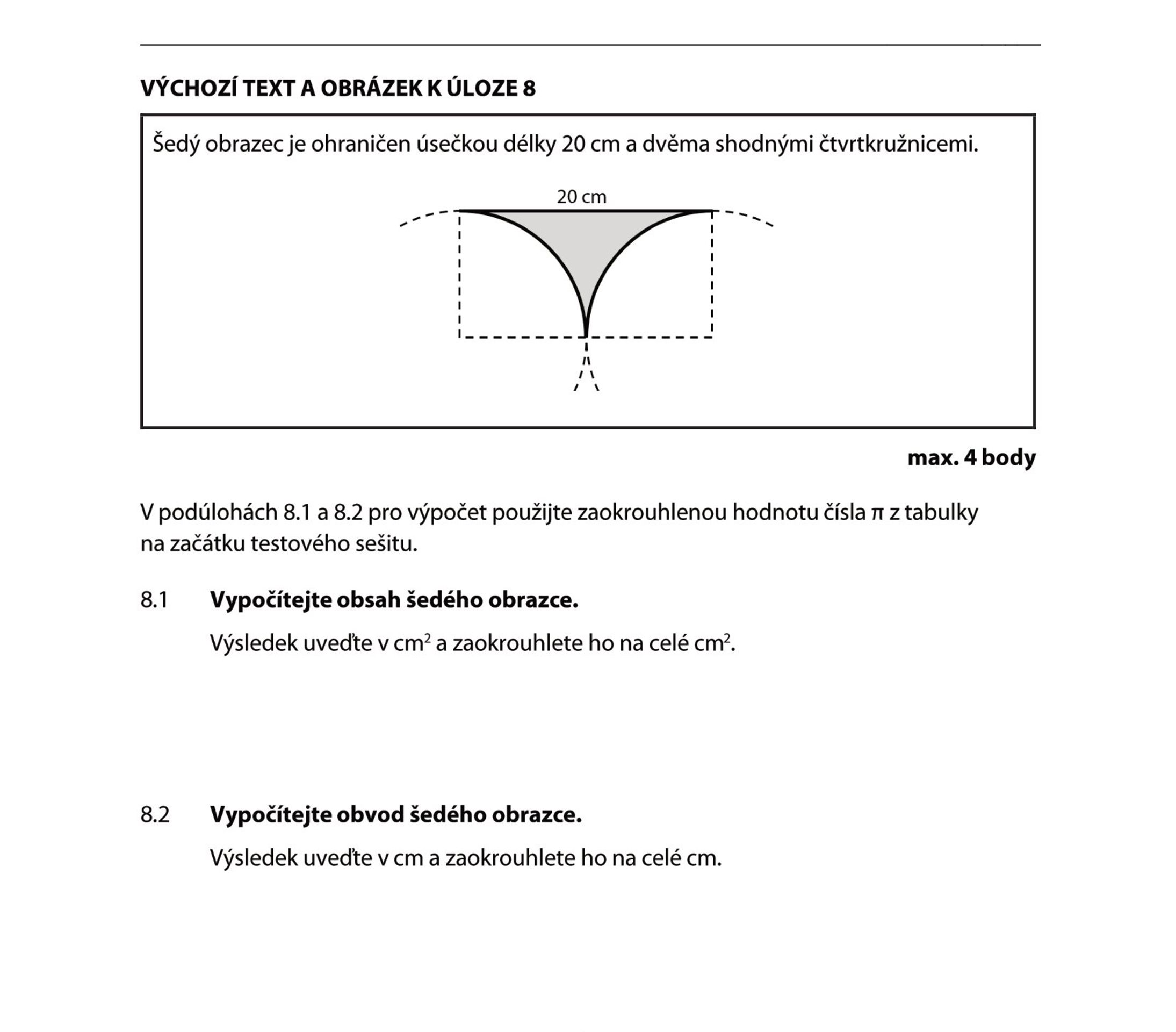 Úkol z přijímacích zkoušek - úkol 8 - Úlohy, které žákům dělaly největší potíže (3/4)