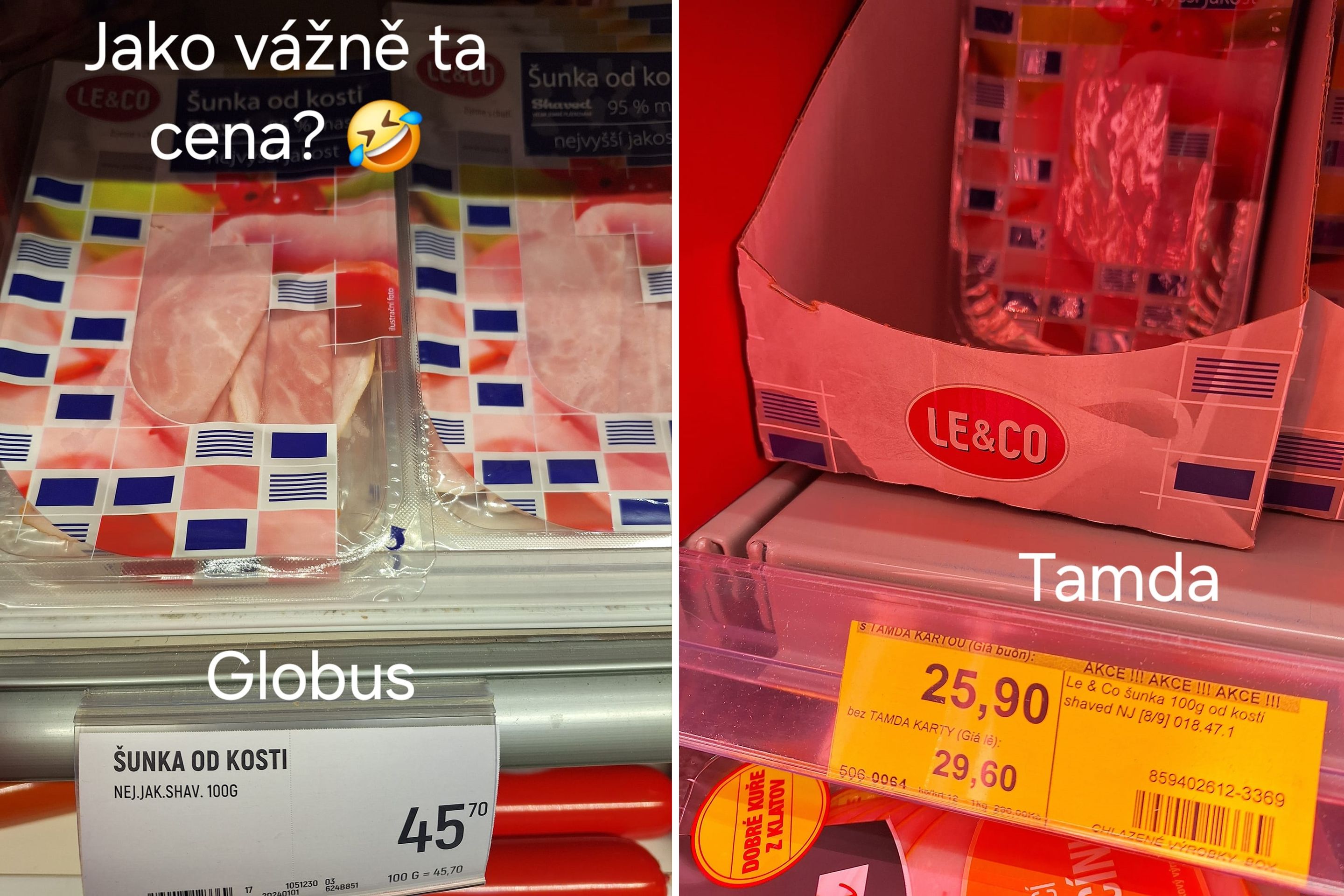 Le&Co šunka od kosti - Srovnání cen v Ústí nad Labem (4/11)
