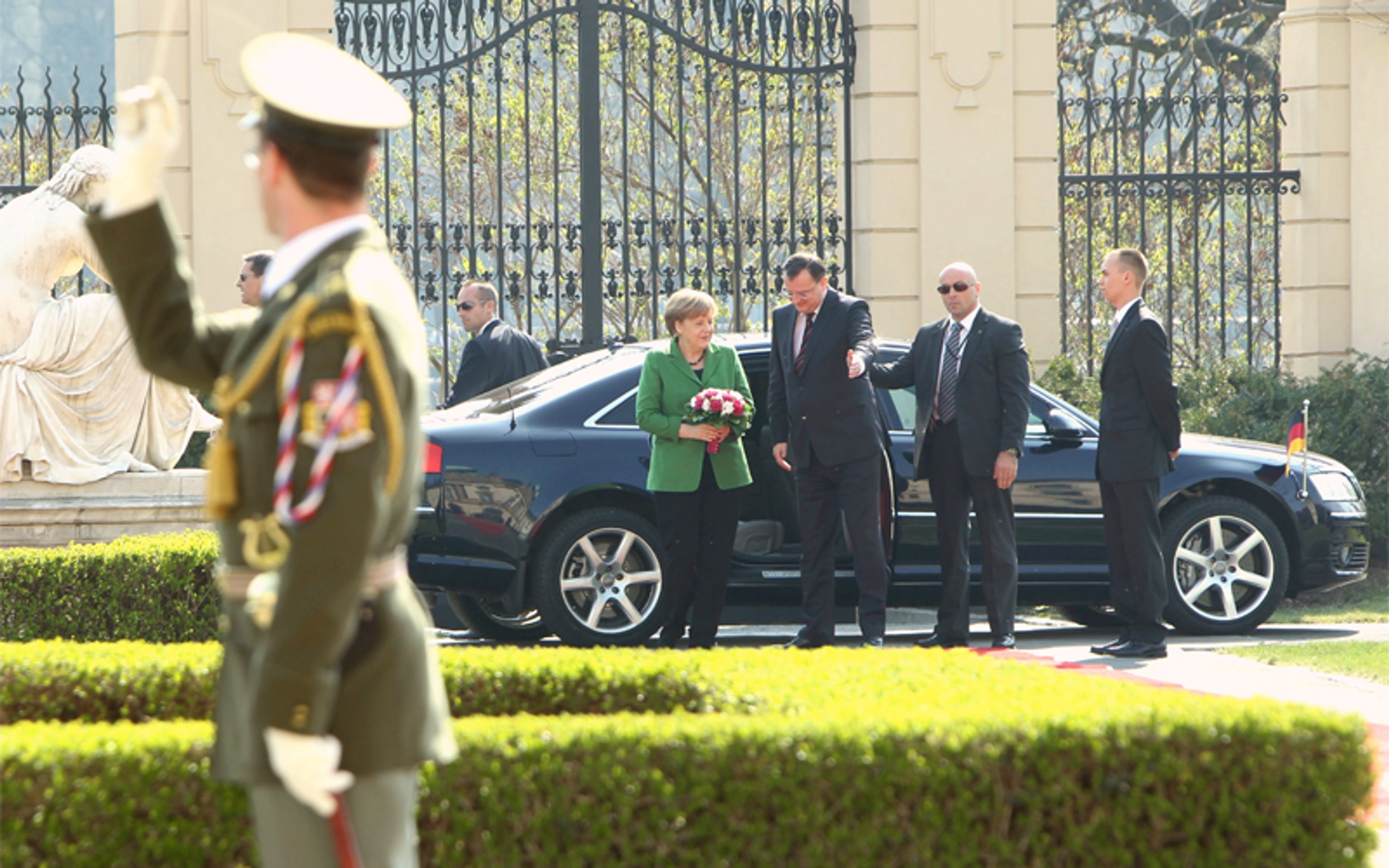 Angela Merkelová přiletěla do Česka - Angela Merkelová v Praze (1/11)