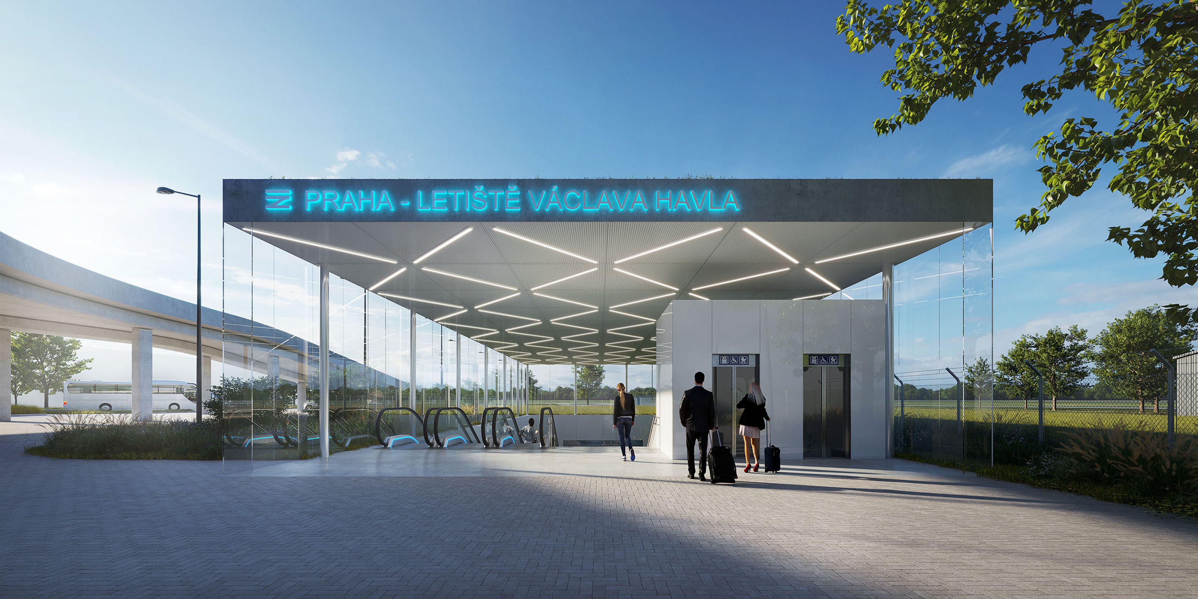 Příprava novostavby stanice Praha-Letiště Václava Havla vstupuje do finální fáze - 1 - GALERIE: Příprava novostavby stanice Praha-Letiště Václava Havla vstupuje do finální fáze (1/5)