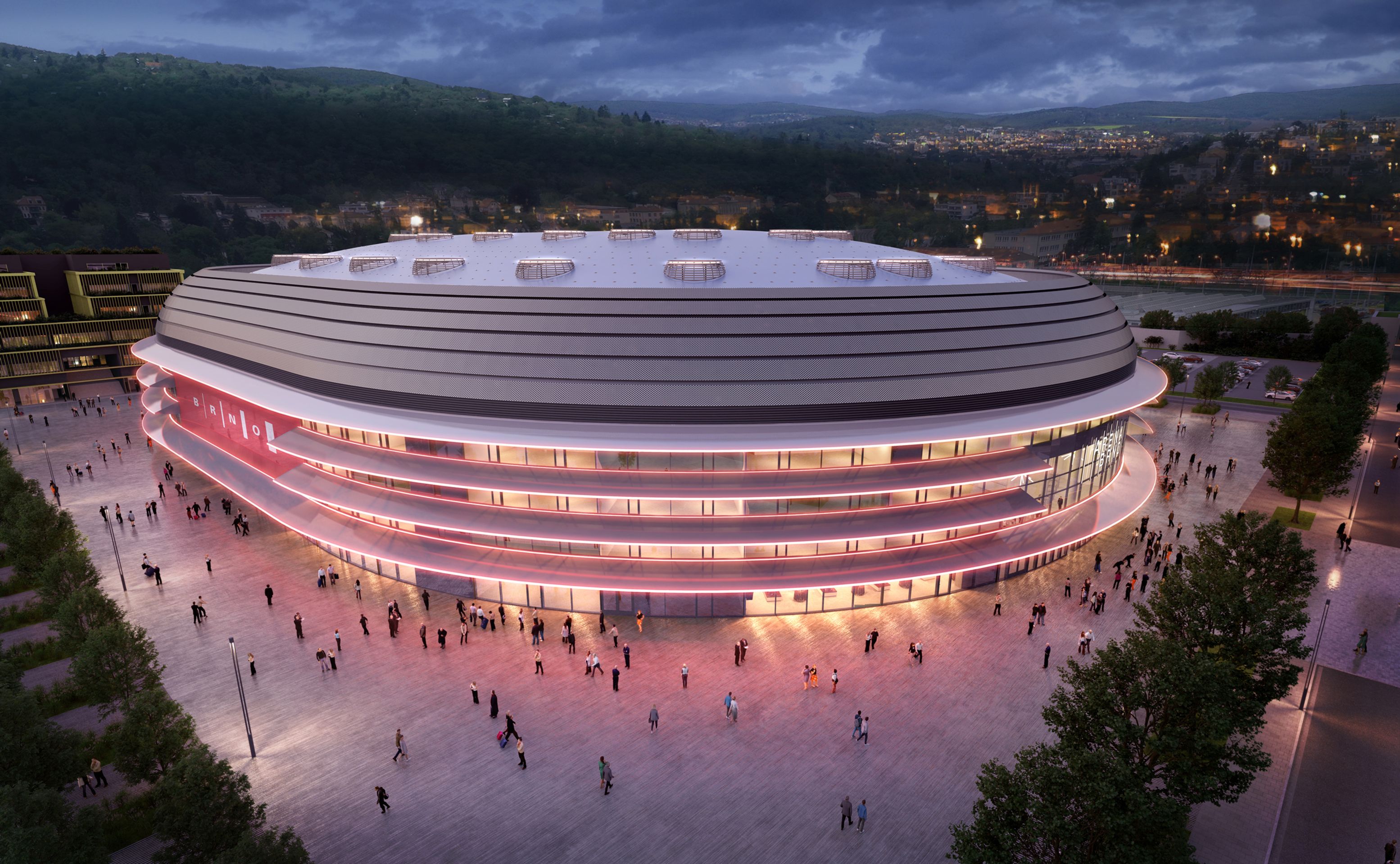 Vizualizace nové hokejové arény v Brně - Vizualizace nové arény v Brně (8/9)