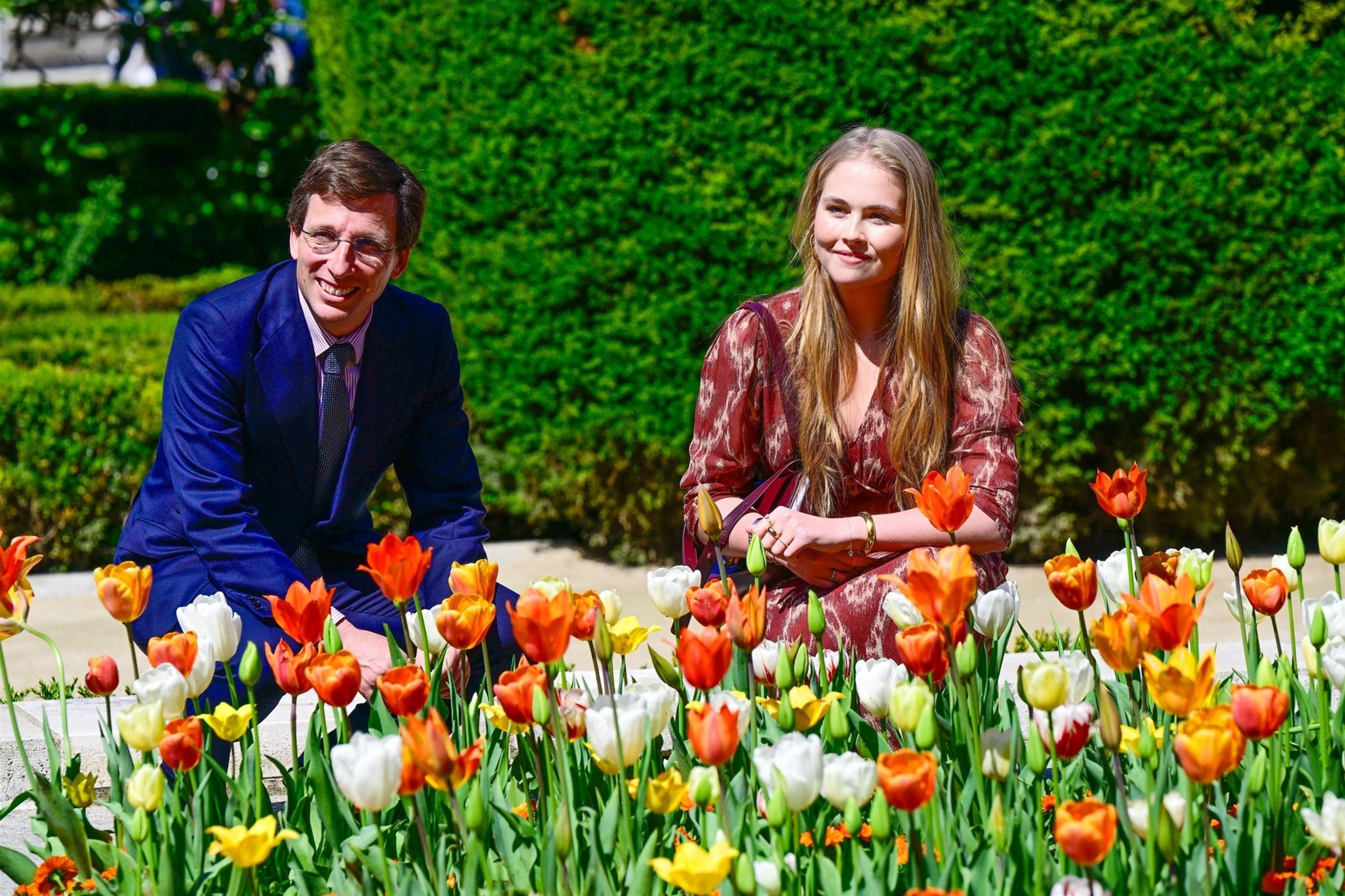 Princezna Catharina-Amalia v tulipánové zahradě, 7. 4. 2025 Plaza de Oriente ve Španělsku - Princezna Catharina-Amalia (1/4)