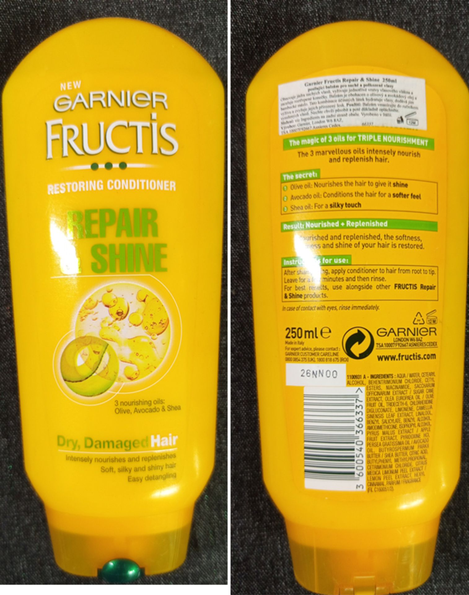 Vlasový kondicionér Garnier Fructis Restoring - Nebezpečná kosmetika (2/12)
