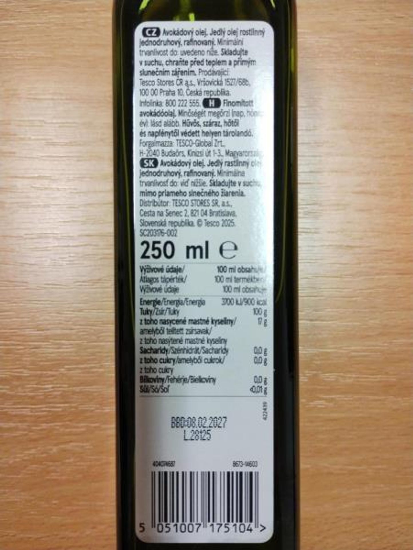 Tesco finest Avokádový olej (2) - Závadné potraviny (2/6)