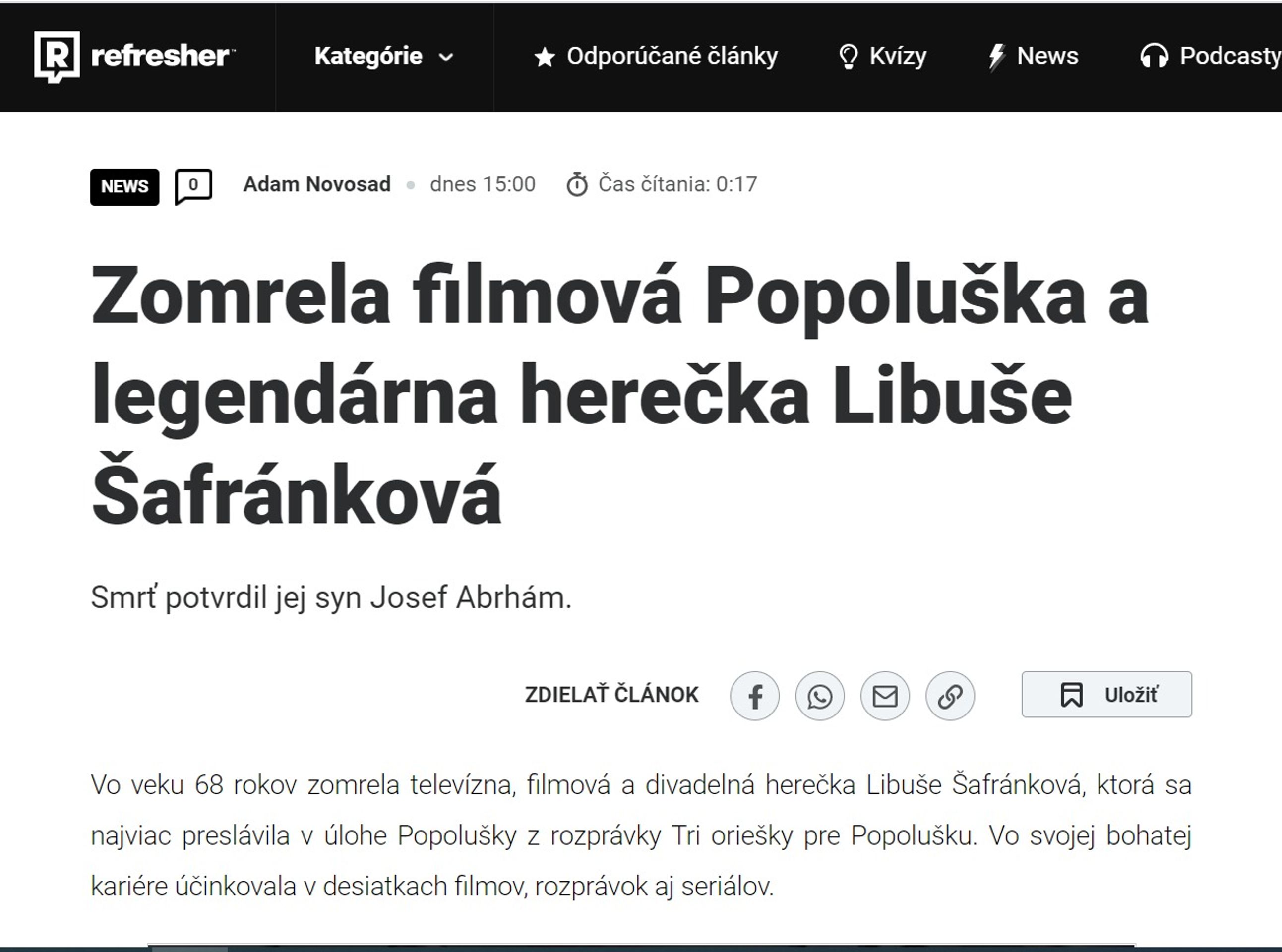 Zahraniční média o smrti Šafránkové - 4 - GALERIE: Média o Šafránkové (4/10)