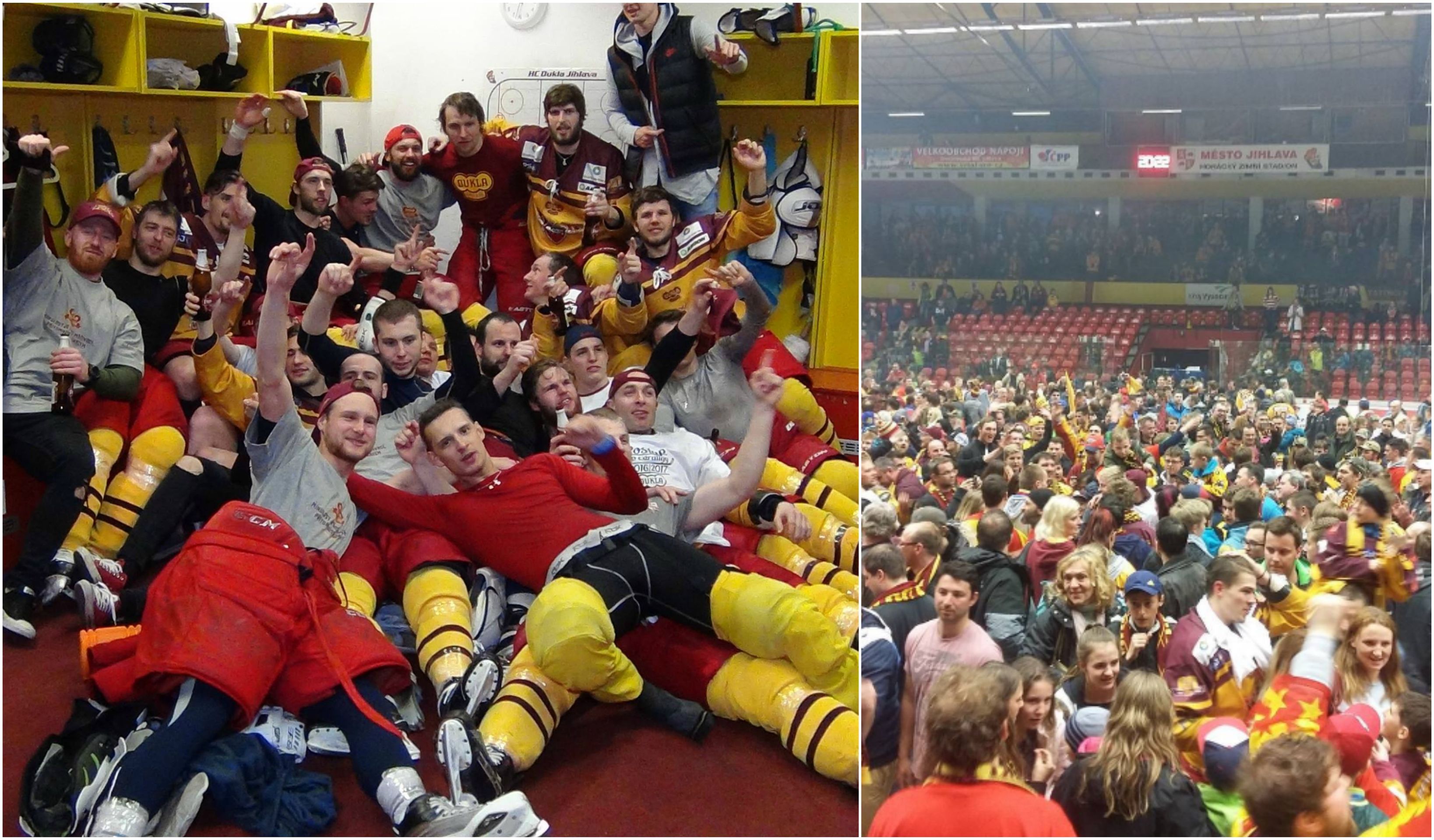 HC Dukla Jihlava - GALERIE: Letošní sezonu ovládly kluby z východu. Dnes se slaví v Jihlavě! (1/9)