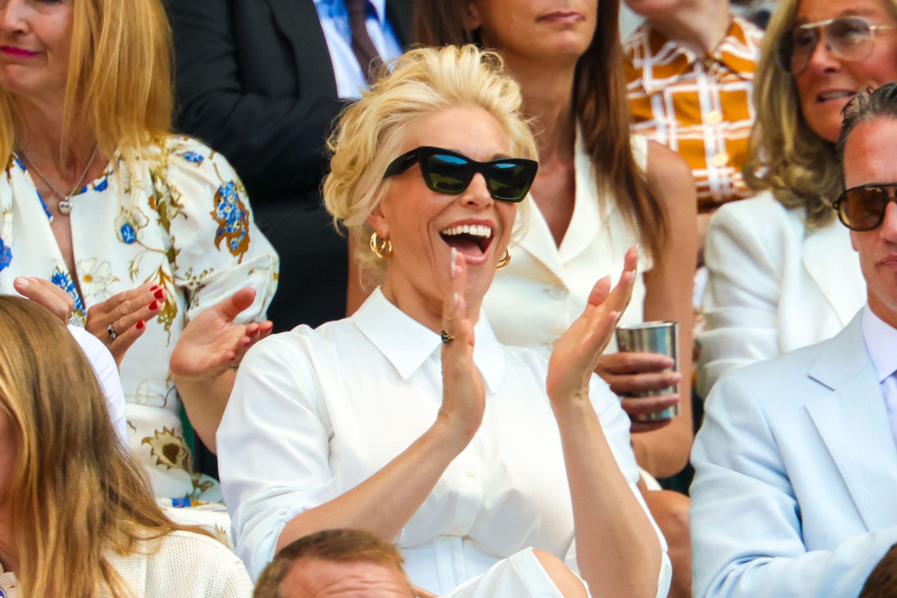 Britská herečka Hannah Waddinghamová - Celebrity na finále Wimbledonu (7/8)