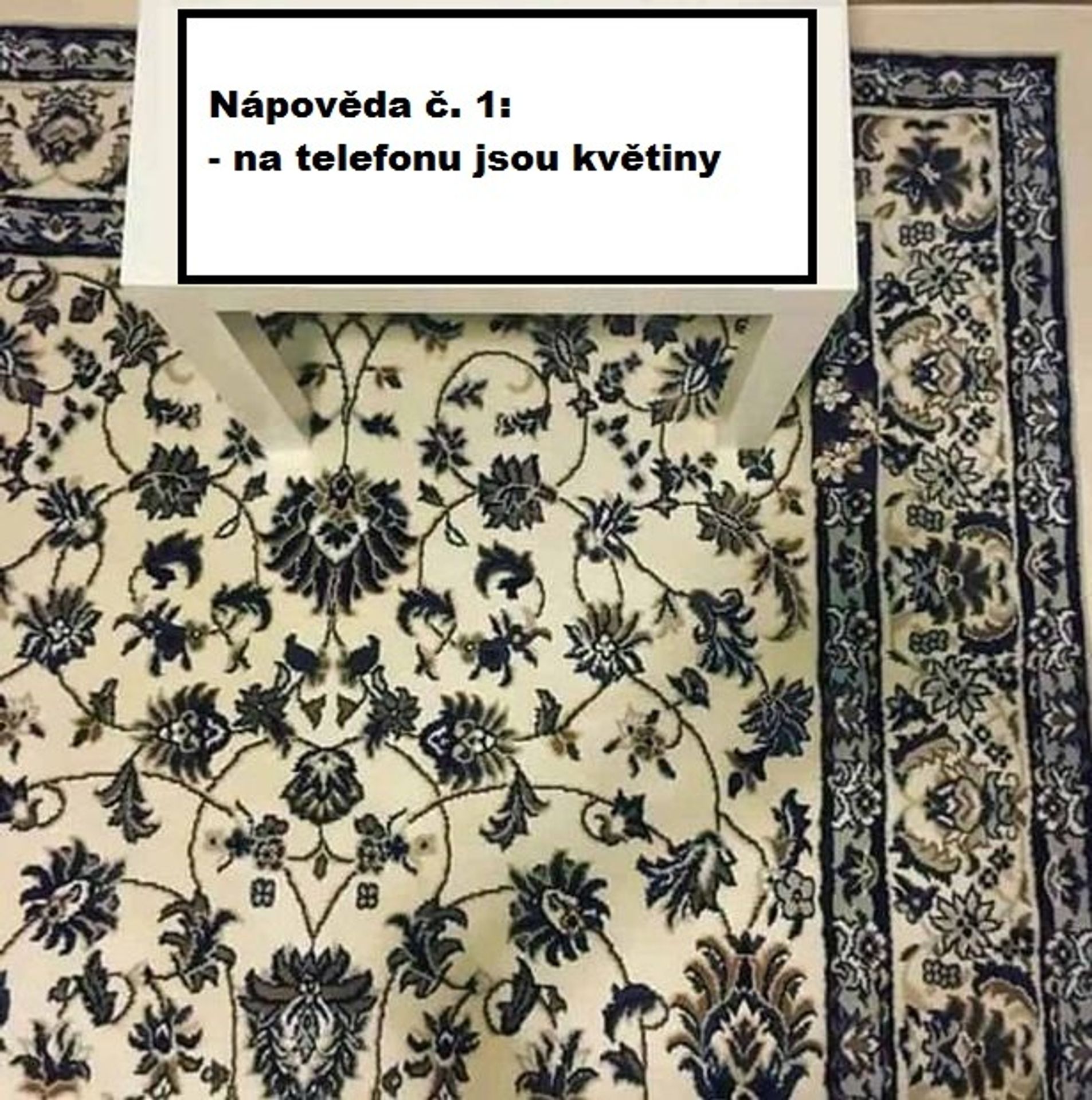 Najdi telefon - nápovědy - 1 - GALERIE: Najdi telefon na koberci - VÝZVA (2/5)