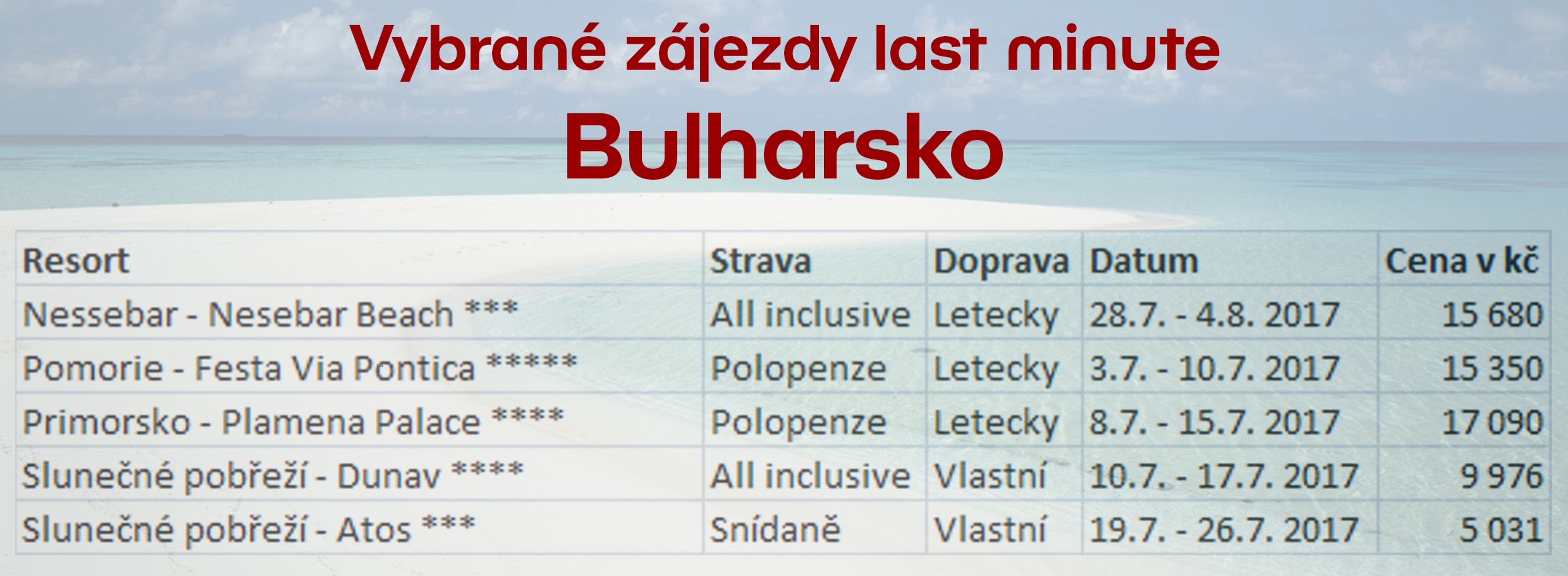 Výběr last minute zájezdů - Bulharsko - GALERIE: Výběr last minute zájezdů (1/7)