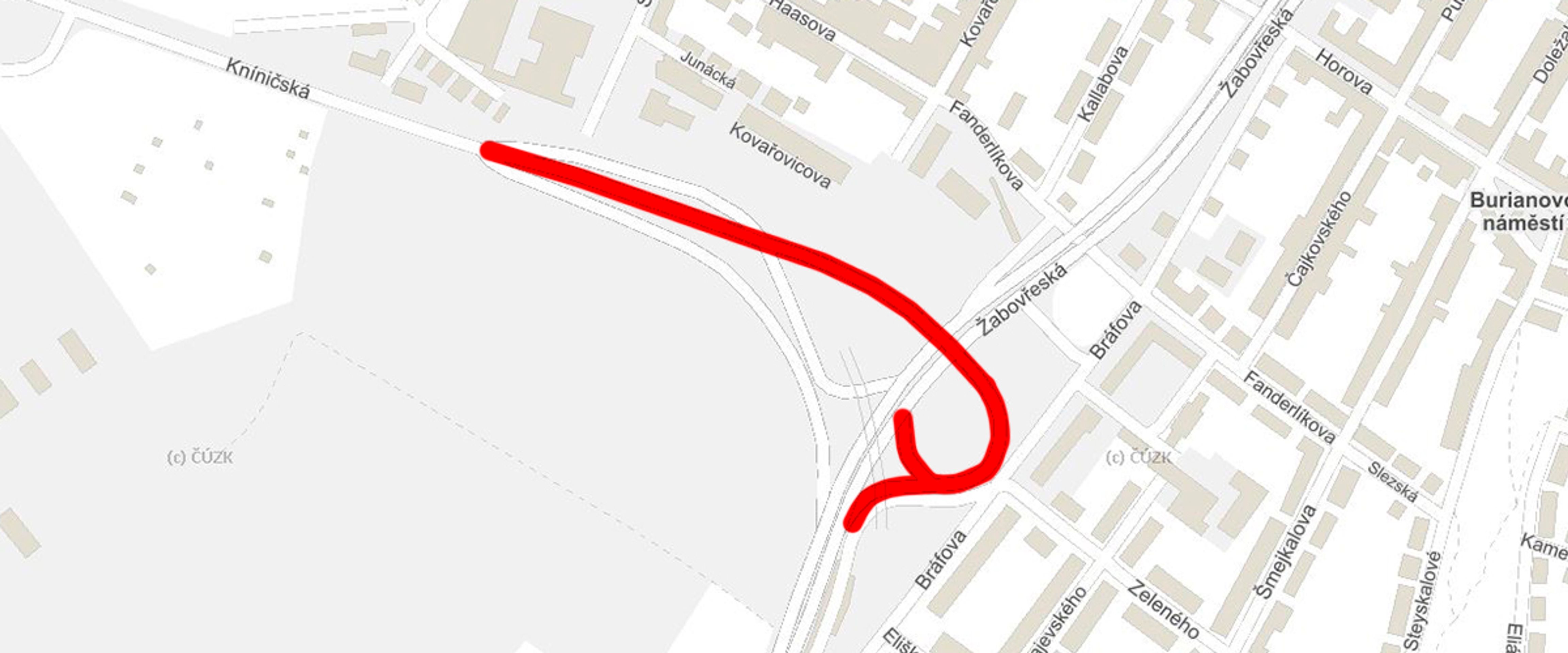 VMO - Žabovřeská I - GALERIE: Uzavírky a dopravní omezení v Brně (5/6)