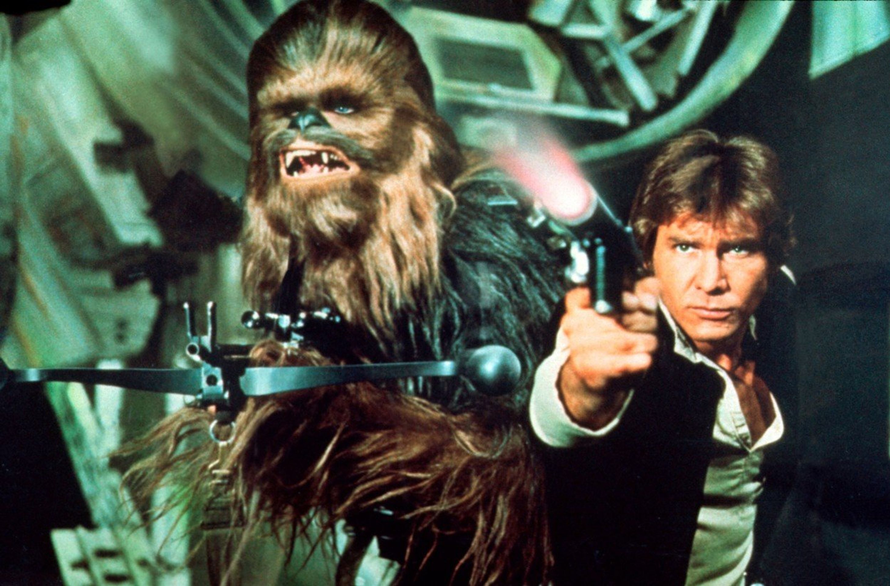 Chewbacca a Han Solo (Peter Mayhew a Harrison Ford) - Harrison Ford (2/10)