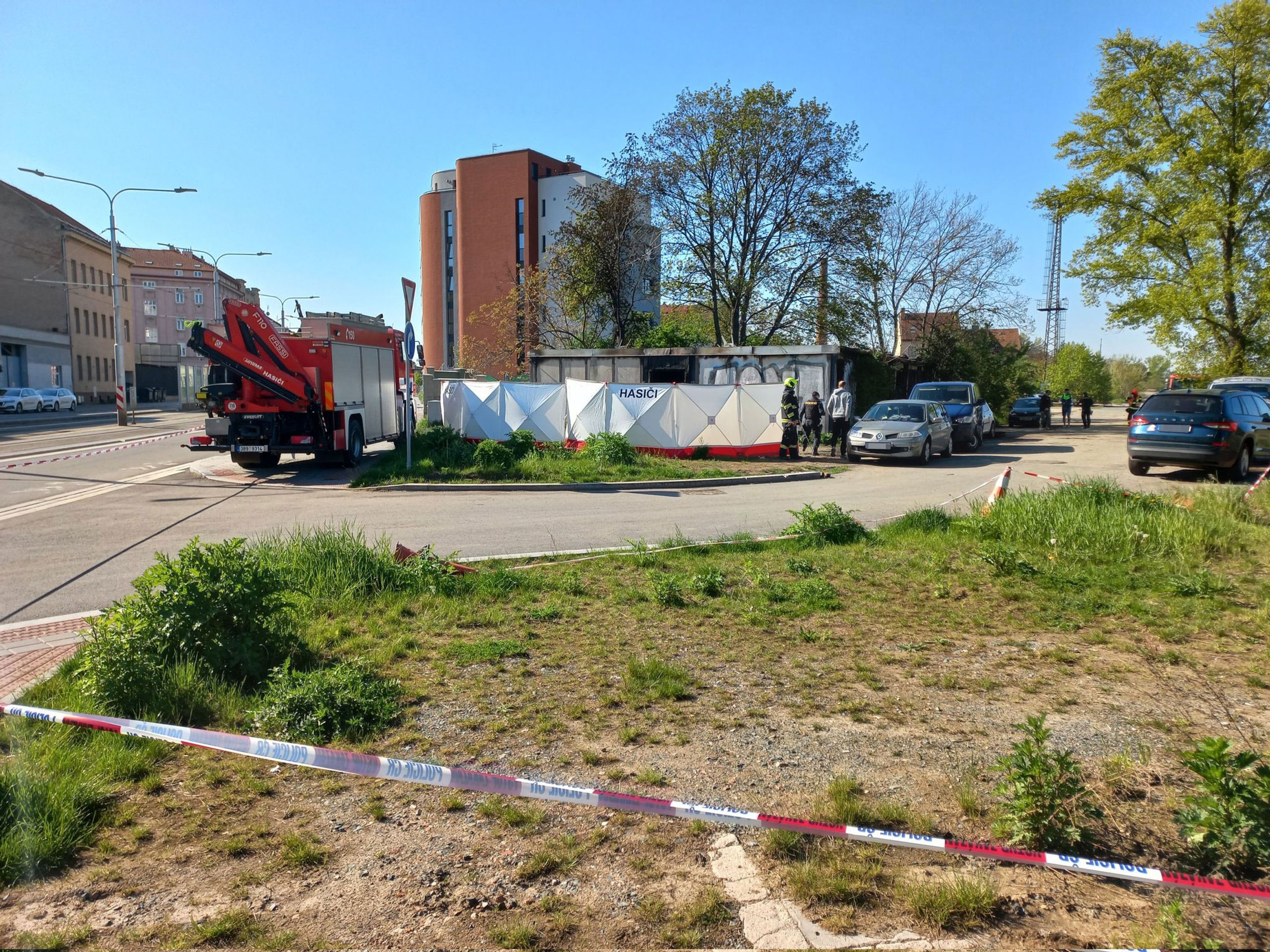 Požár stavebních buněk v Brně (1) - Tragický požár unimobuněk v Brně (6/6)
