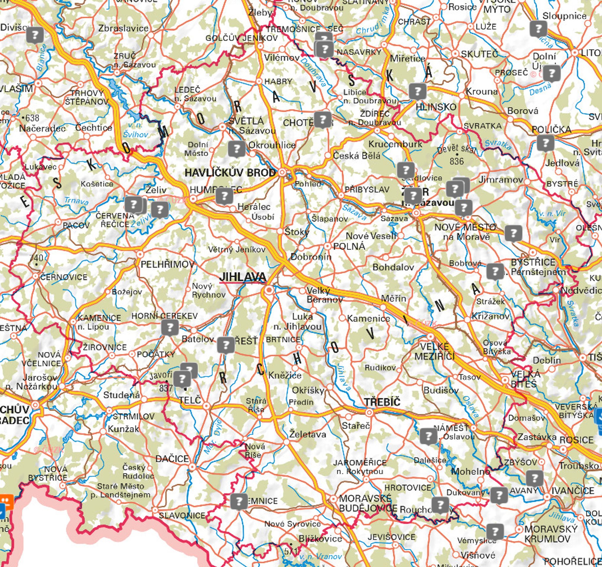 Kraj Vysočina - Kvalita vody ke koupání (9/13)