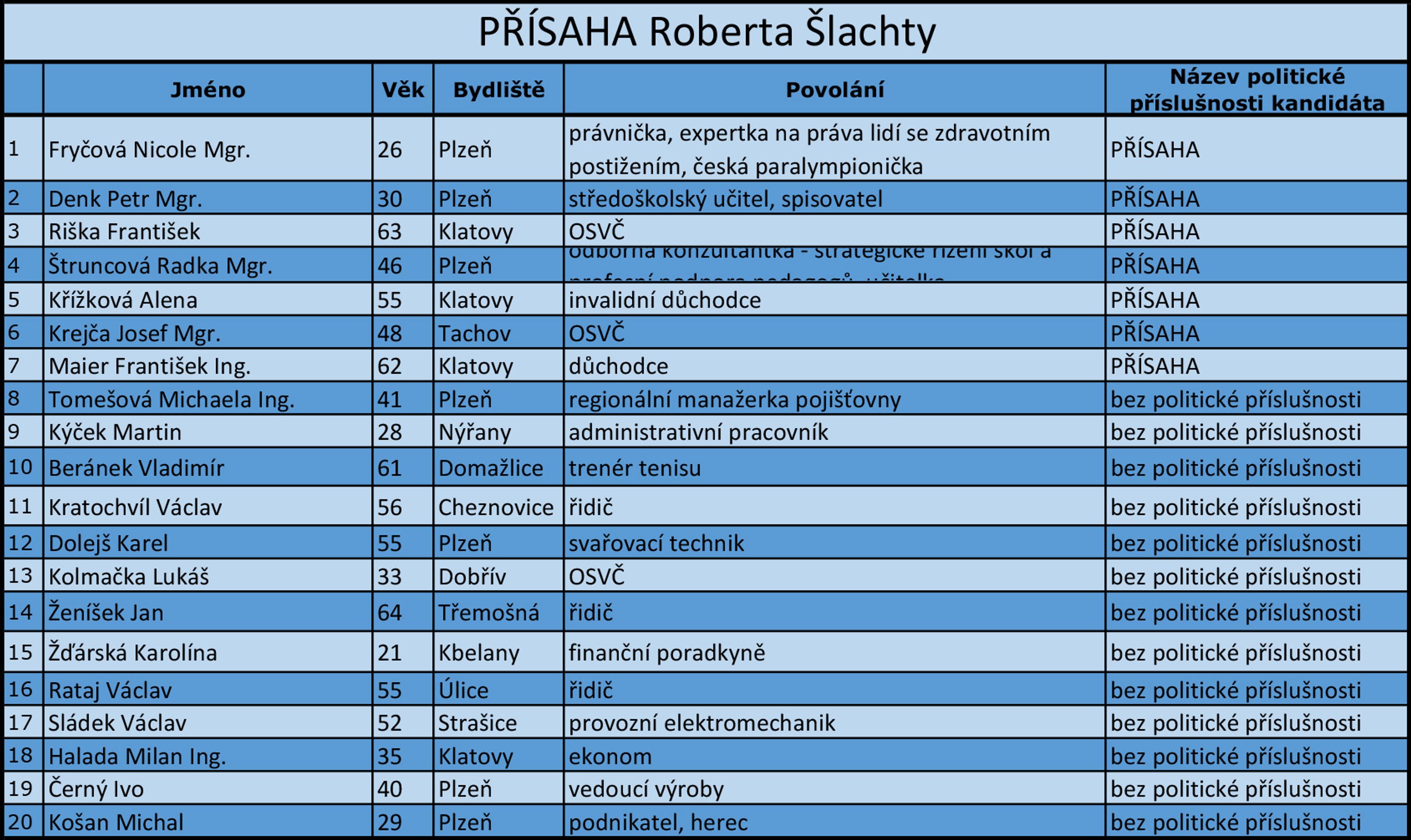 Plzeňský kraj - kandidátní listiny - 10 - GALERIE: Plzeňský kraj - kandidátní listiny (10/18)