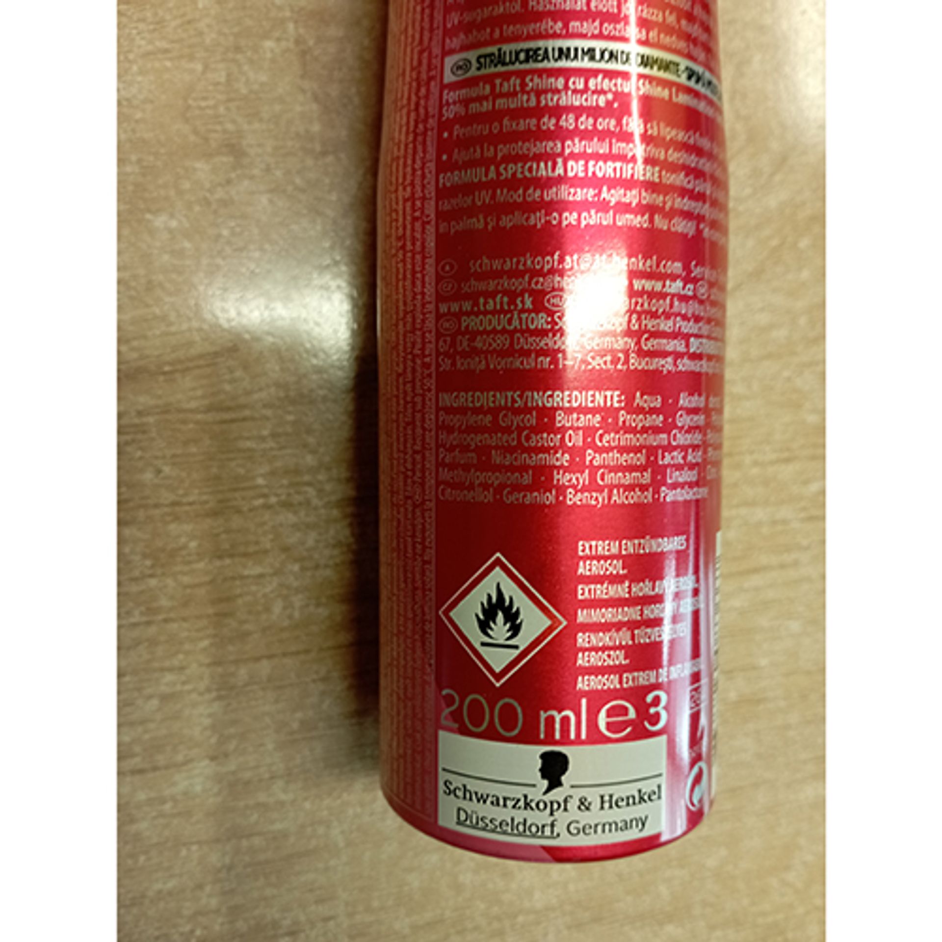 SCHWARZKOPF Taft Shine pěna do vlasů (3) - Zdraví nebezpečná kosmetika (18/35)