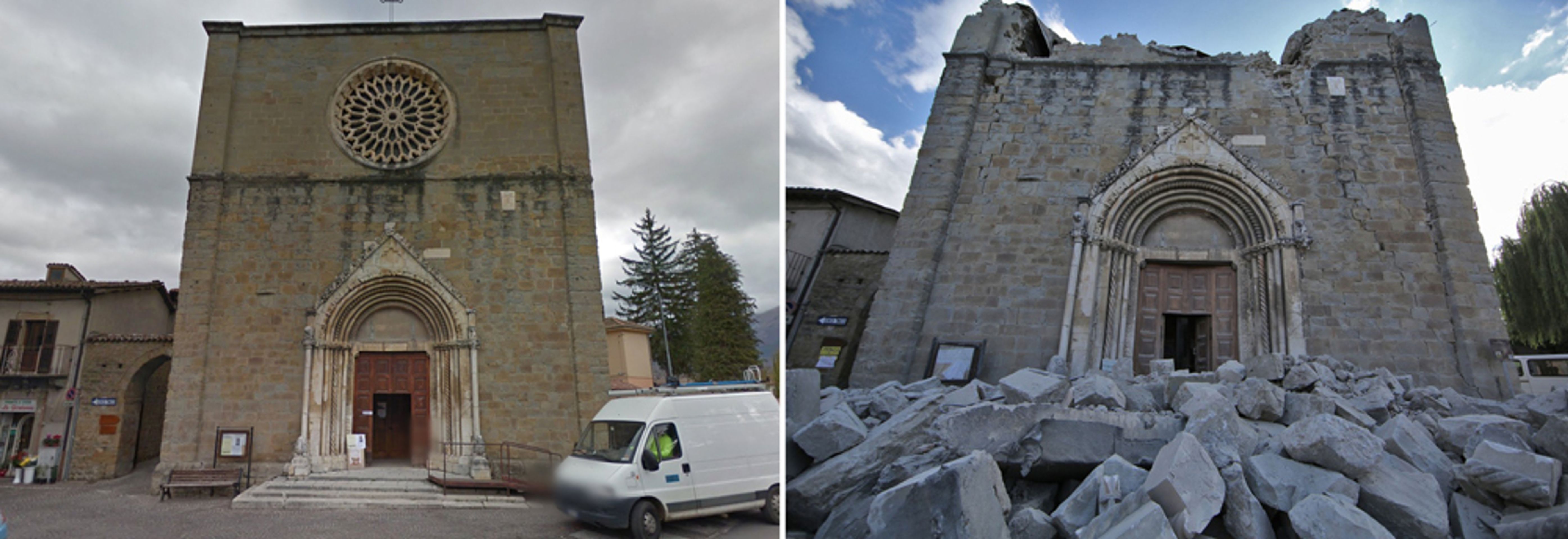 Italské město Amatrice před a po zemětřesení - 3 - GALERIE: Italské město Amatrice před a po zemětřesení (3/6)